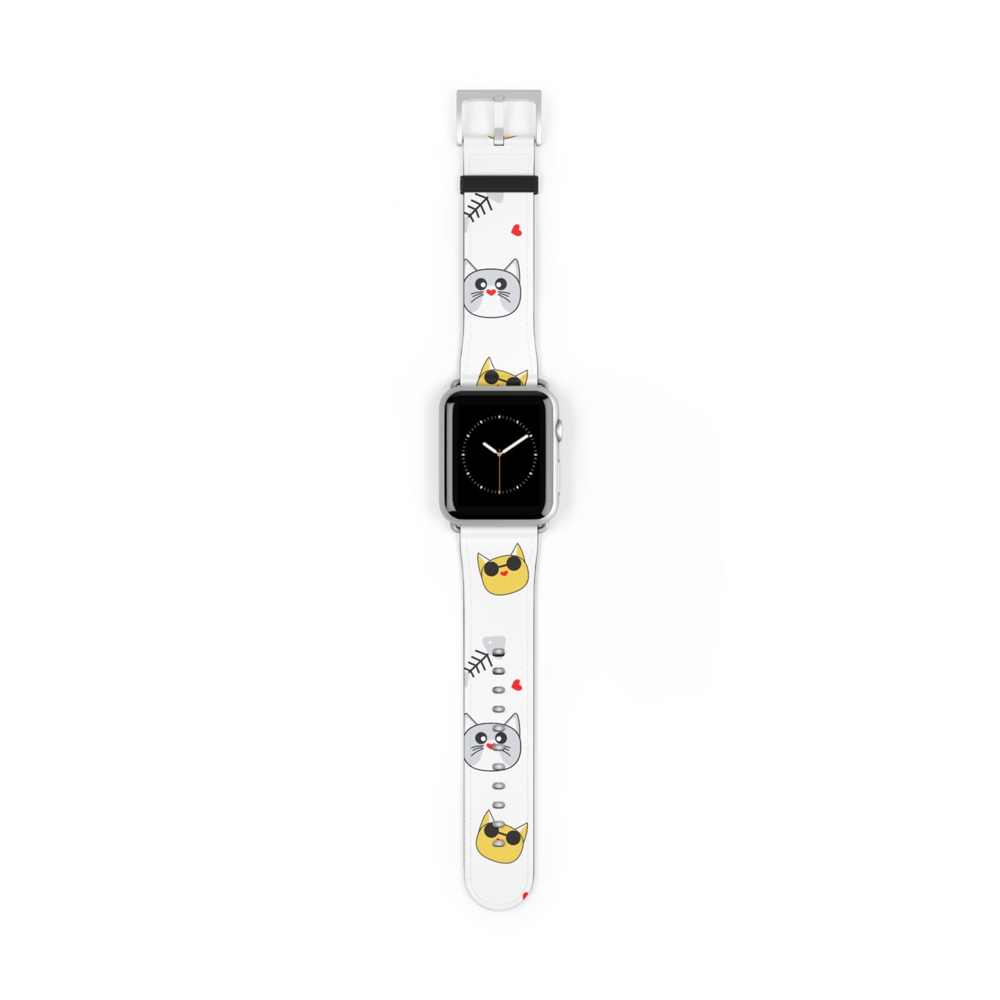 Cute Cat-Themed Watch Band, Kid's Gift, Pet Lover Accessory, Fun Watch Strap, Animal Print Watch Band, Fun Happy Cat Lover band