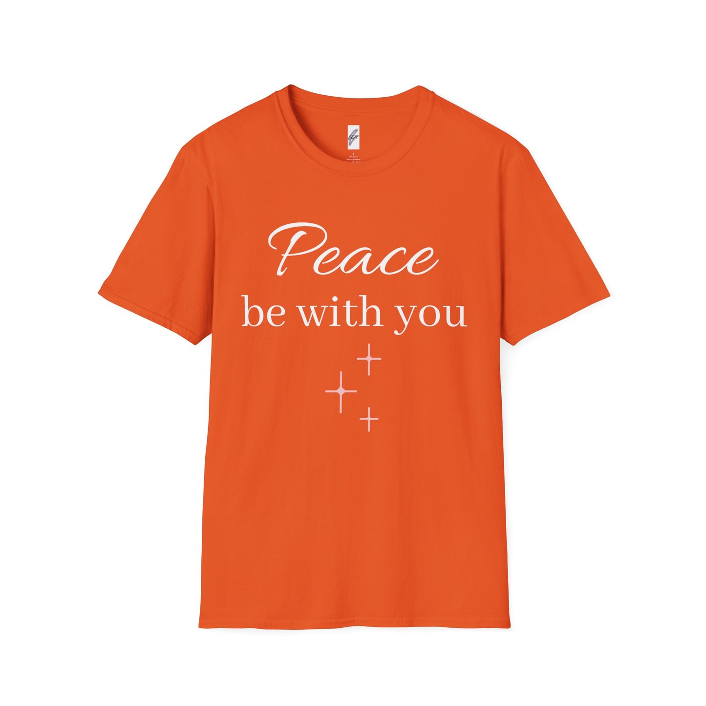Inspirational Unisex Softstyle T-Shirt: 'May His Peace Be With You Always', Jesus tshirt