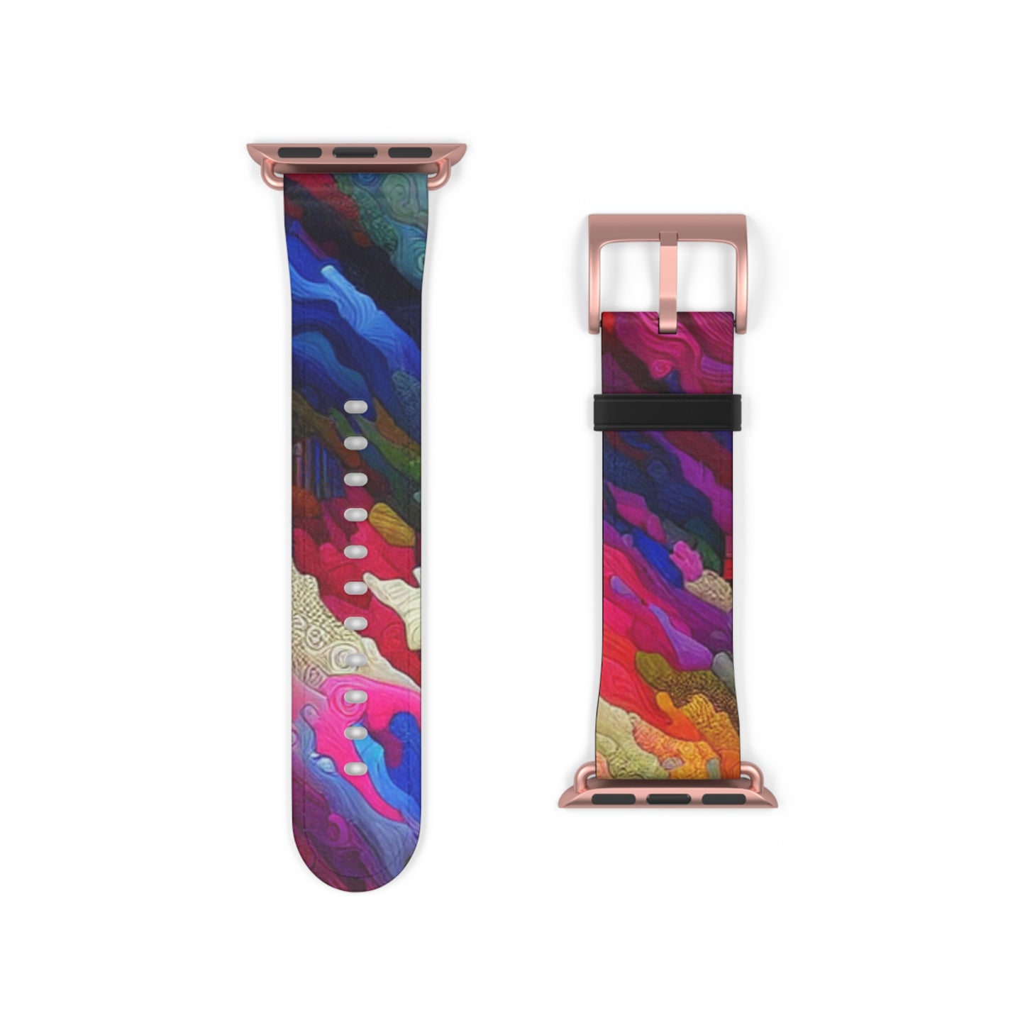 Vibrant Art Watch Band, Colorful Adjustable Strap, Unique Accessory for Any Occasion, Trendy Gift for Him/Her, Stylish Camou Fitness Band