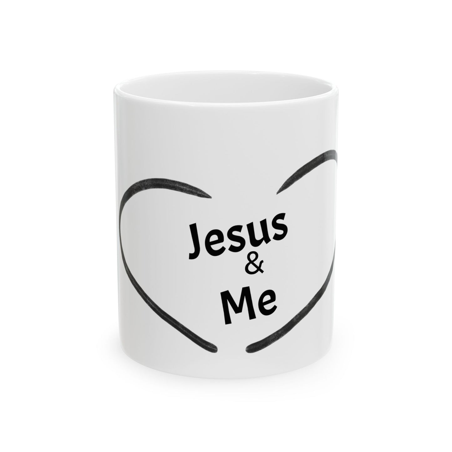 Faith-Inspired Ceramic Mug - Jesus & Me, Inspirational Coffee Cup, Perfect Gift for Believers, Holiday Celebrations, Christian Living