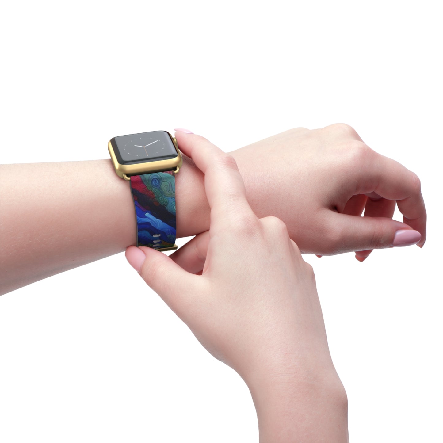 Vibrant Art Watch Band, Colorful Adjustable Strap, Unique Accessory for Any Occasion, Trendy Gift for Him/Her, Stylish Camou Fitness Band