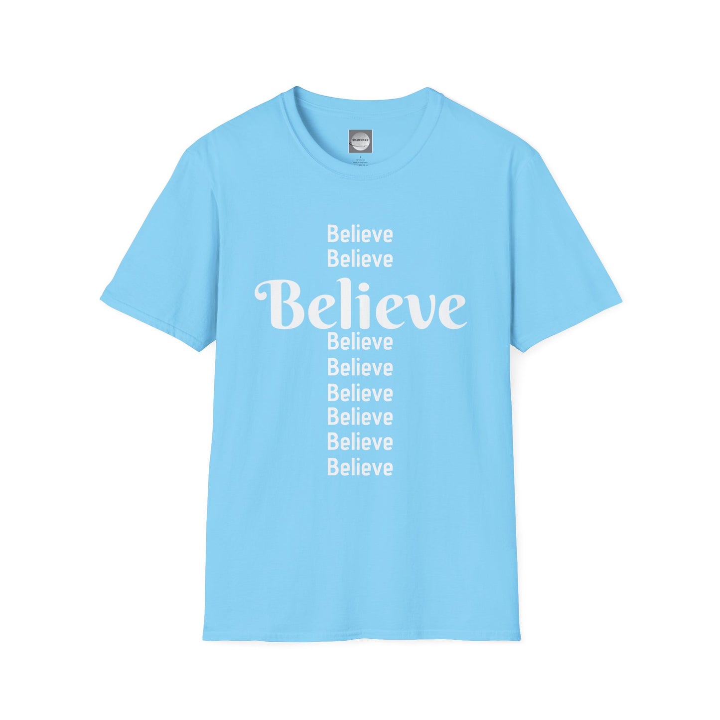 Inspirational Unisex Softstyle T-Shirt - "Believe" Design, Motivational Gift, Casual Wear, Positive Vibes, Everyday Comfort