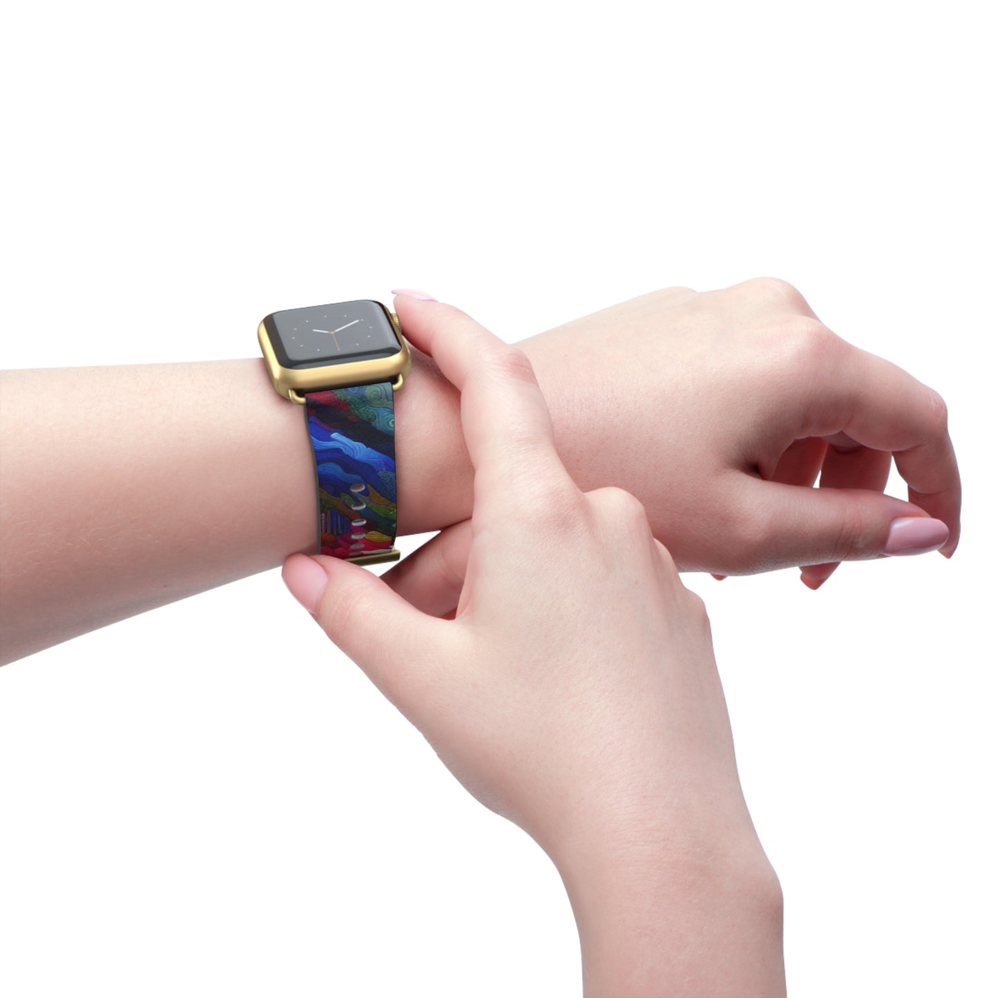 Vibrant Art Watch Band, Colorful Adjustable Strap, Unique Accessory for Any Occasion, Trendy Gift for Him/Her, Stylish Camou Fitness Band