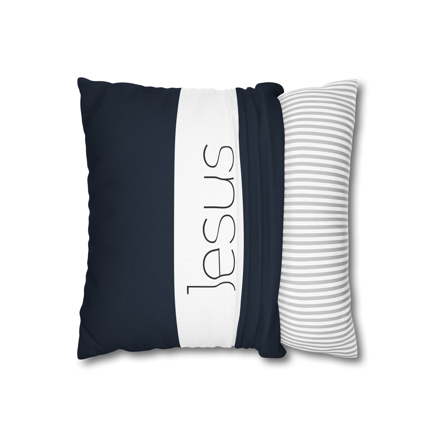 Inspirational Jesus Square Pillowcase - Modern Christian Decor, Christian comfort Decor