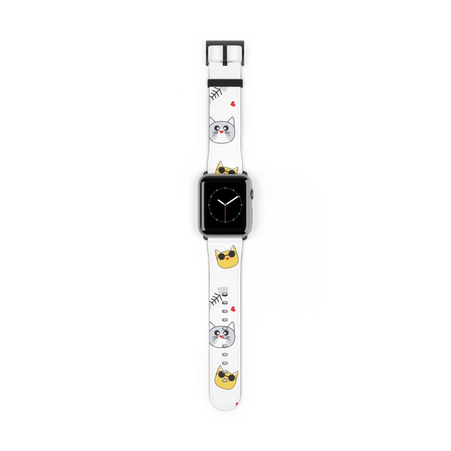 Cute Cat-Themed Watch Band, Kid's Gift, Pet Lover Accessory, Fun Watch Strap, Animal Print Watch Band, Fun Happy Cat Lover band
