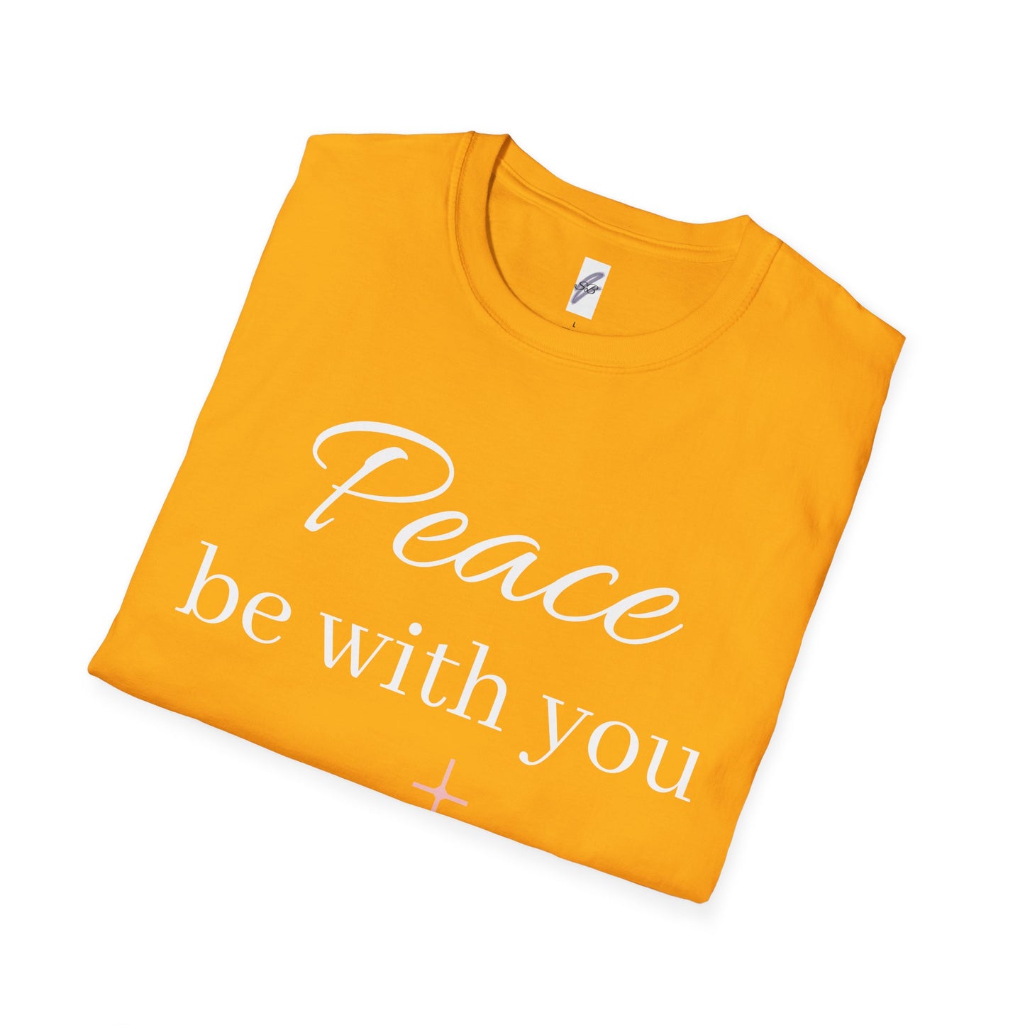 Inspirational Unisex Softstyle T-Shirt: 'May His Peace Be With You Always', Jesus tshirt
