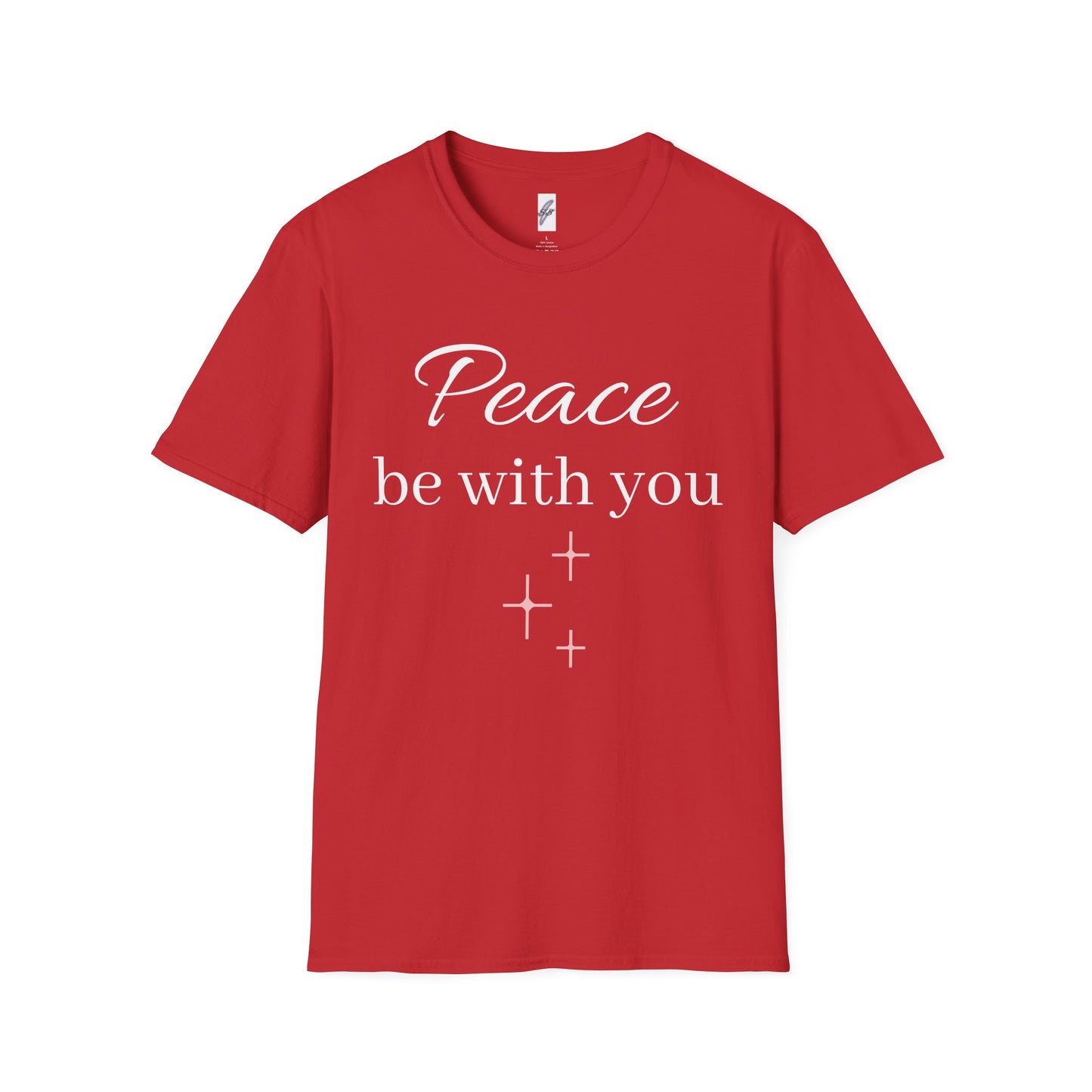 Inspirational Unisex Softstyle T-Shirt: 'May His Peace Be With You Always', Jesus tshirt