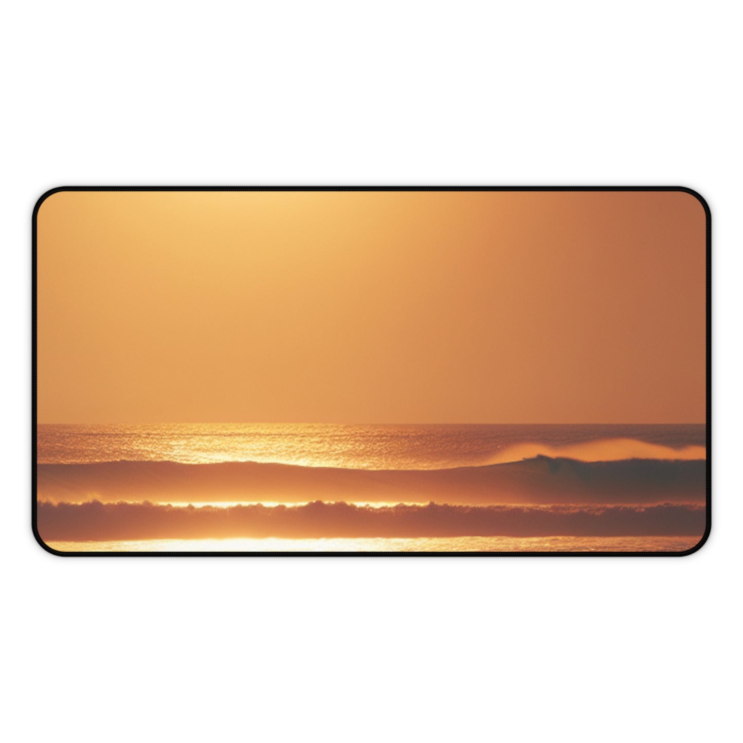 Serene Sunset Desk Mat - Ocean Wave Anti-Slip Mat, Home Office Décor, Gift for Beach Lovers, Gaming Surface, Positive Vibe Workspace, Calm
