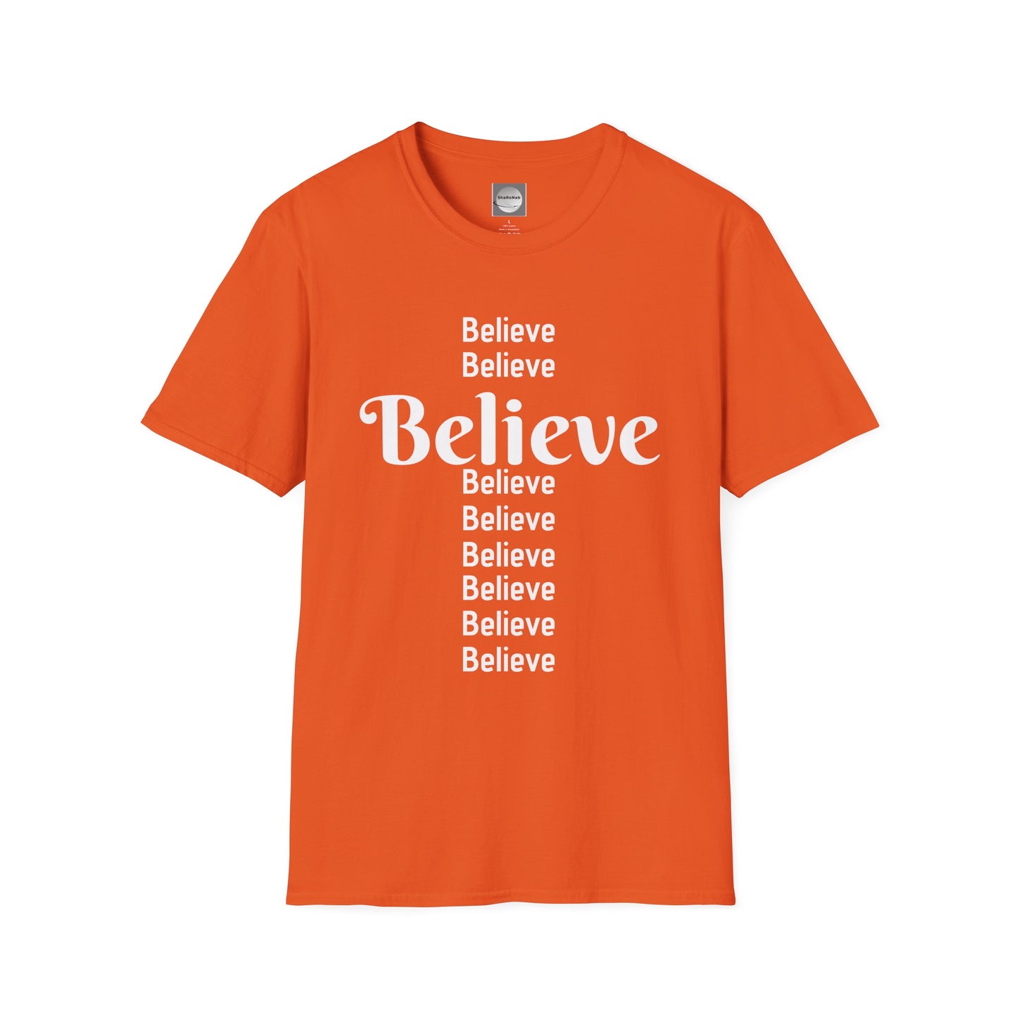 Inspirational Unisex Softstyle T-Shirt - "Believe" Design, Motivational Gift, Casual Wear, Positive Vibes, Everyday Comfort