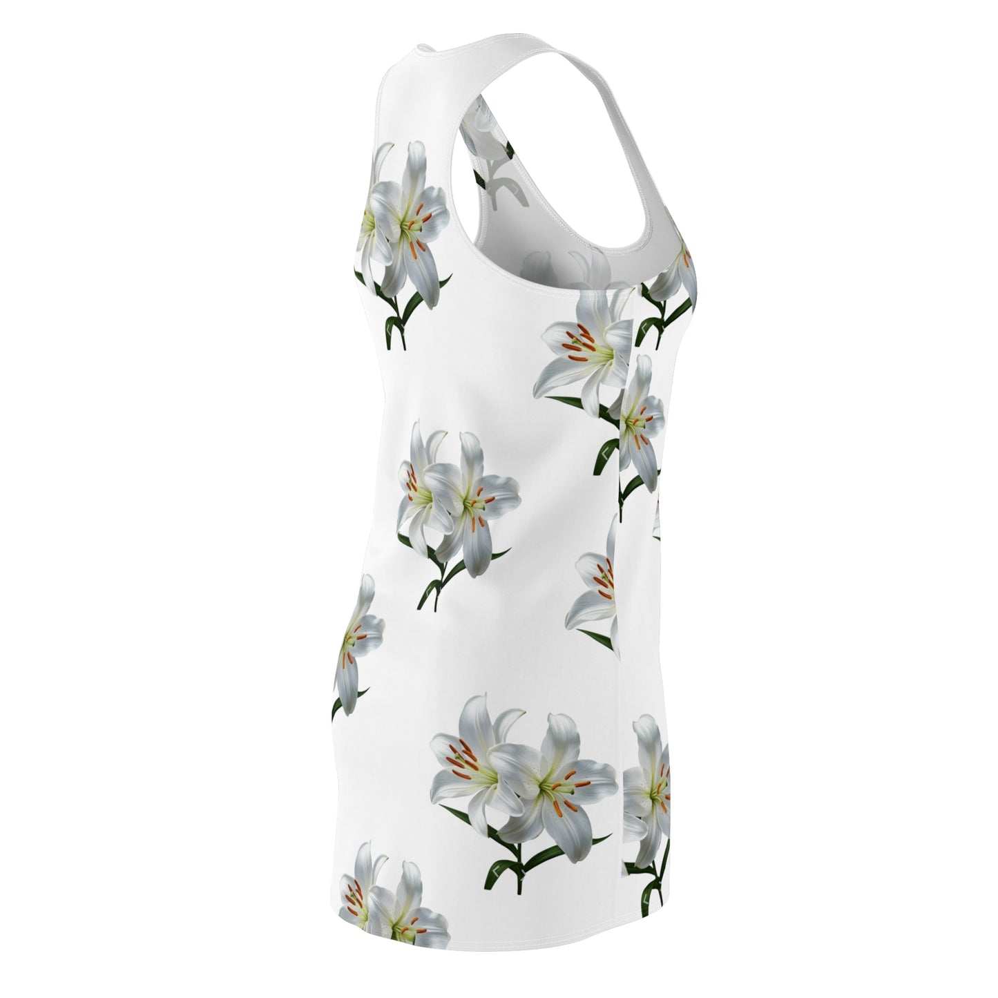 Women's Cut & Sew Racerback Dress (AOP) Perfect for any event on a warm day, stylish, sleek, comfortable Floral, Lilly design