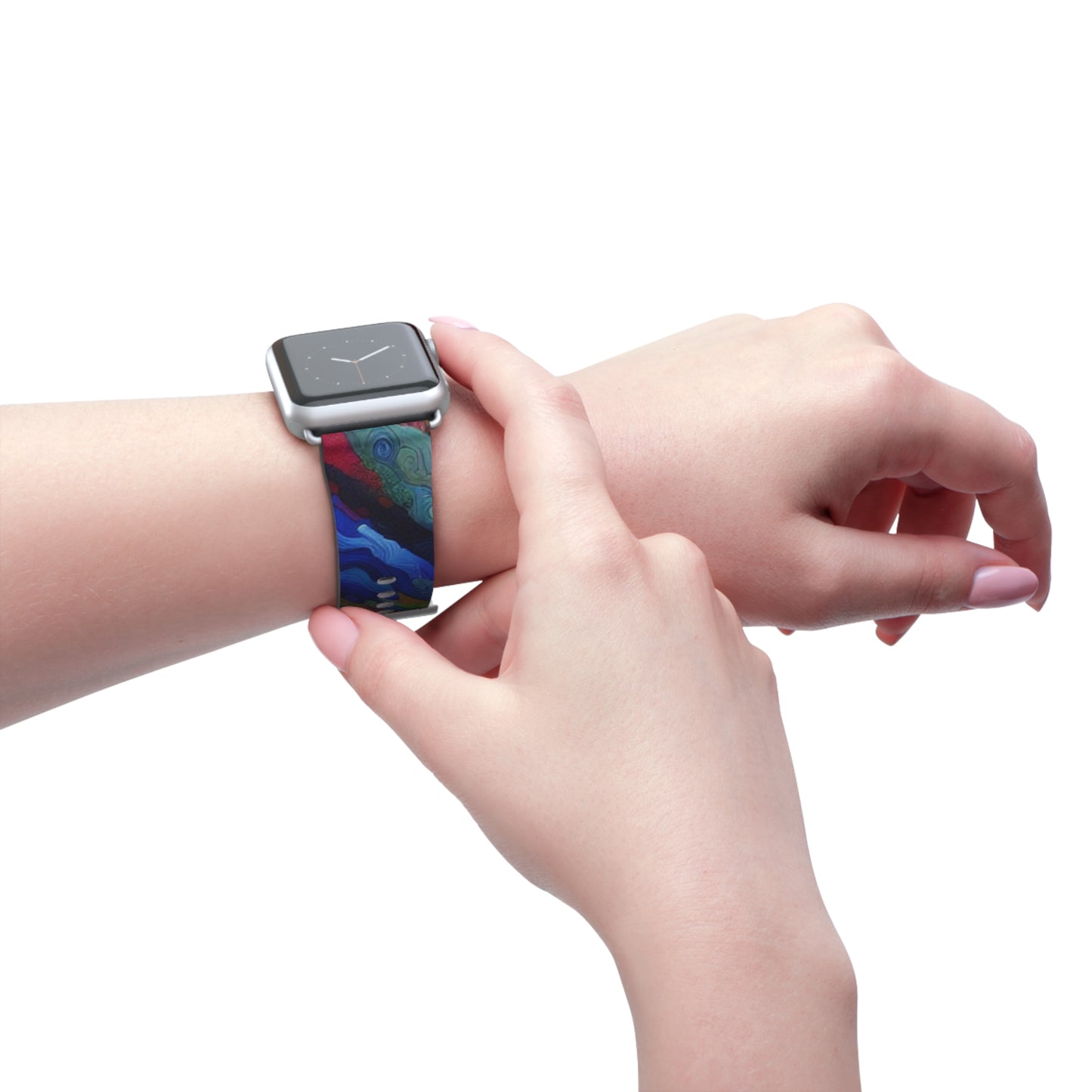 Vibrant Art Watch Band, Colorful Adjustable Strap, Unique Accessory for Any Occasion, Trendy Gift for Him/Her, Stylish Camou Fitness Band