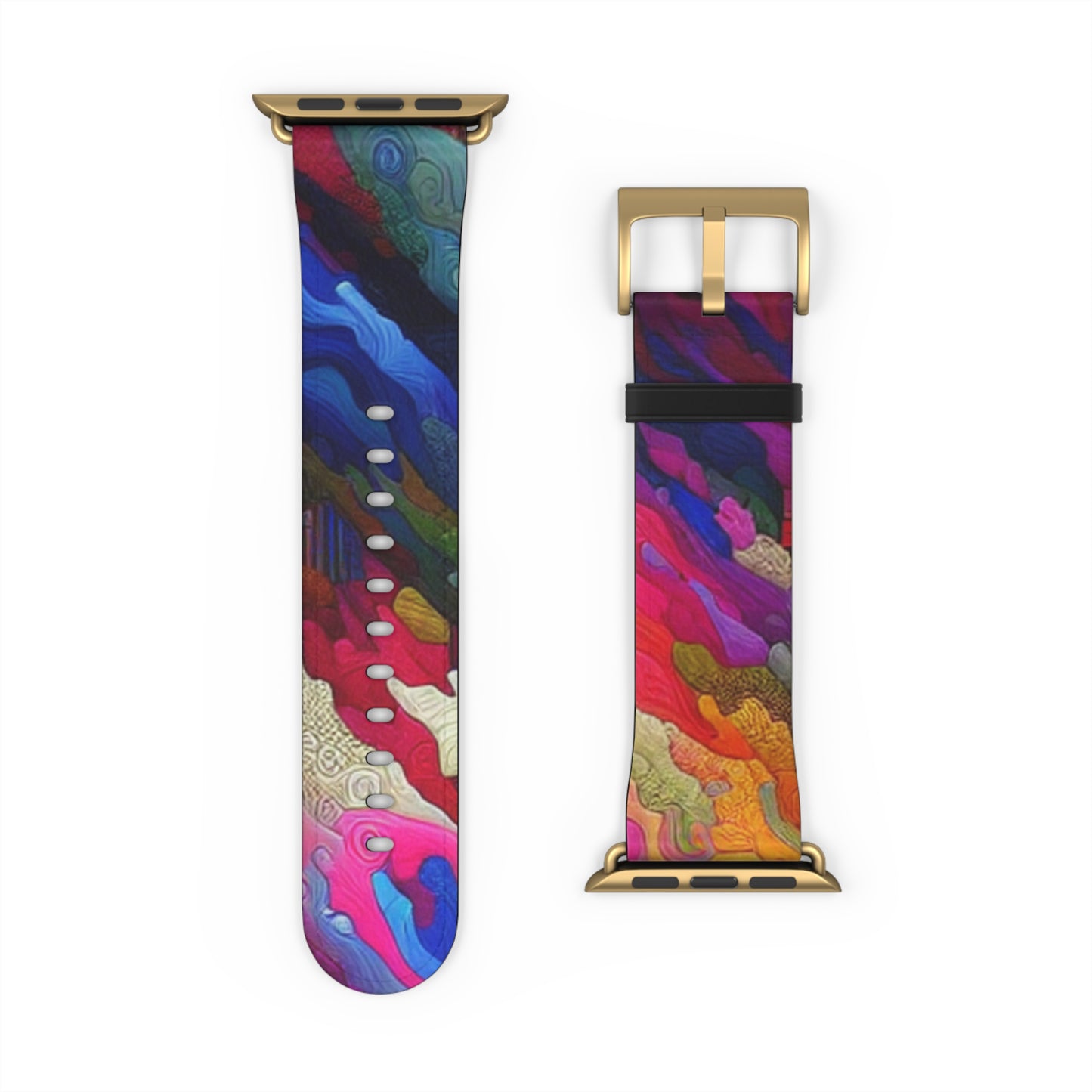 Vibrant Art Watch Band, Colorful Adjustable Strap, Unique Accessory for Any Occasion, Trendy Gift for Him/Her, Stylish Camou Fitness Band