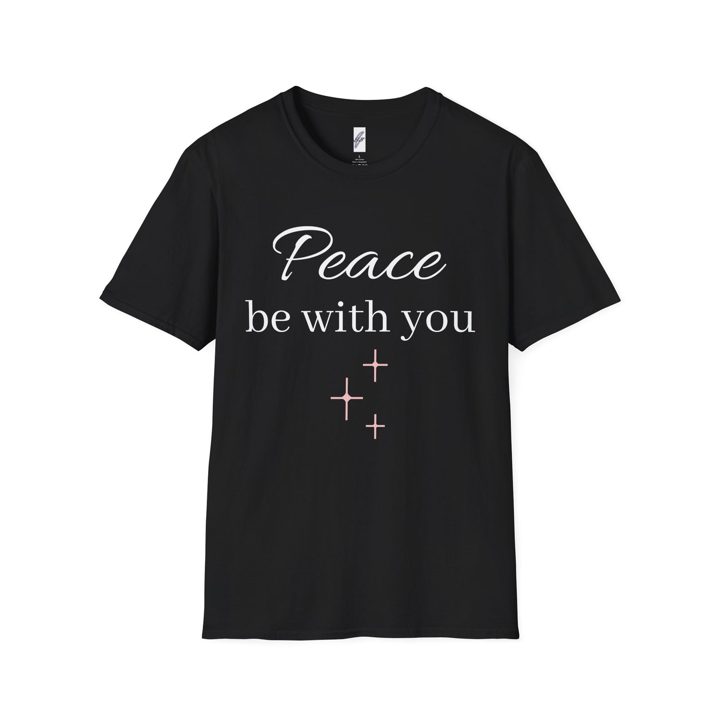 Inspirational Unisex Softstyle T-Shirt: 'May His Peace Be With You Always', Jesus tshirt