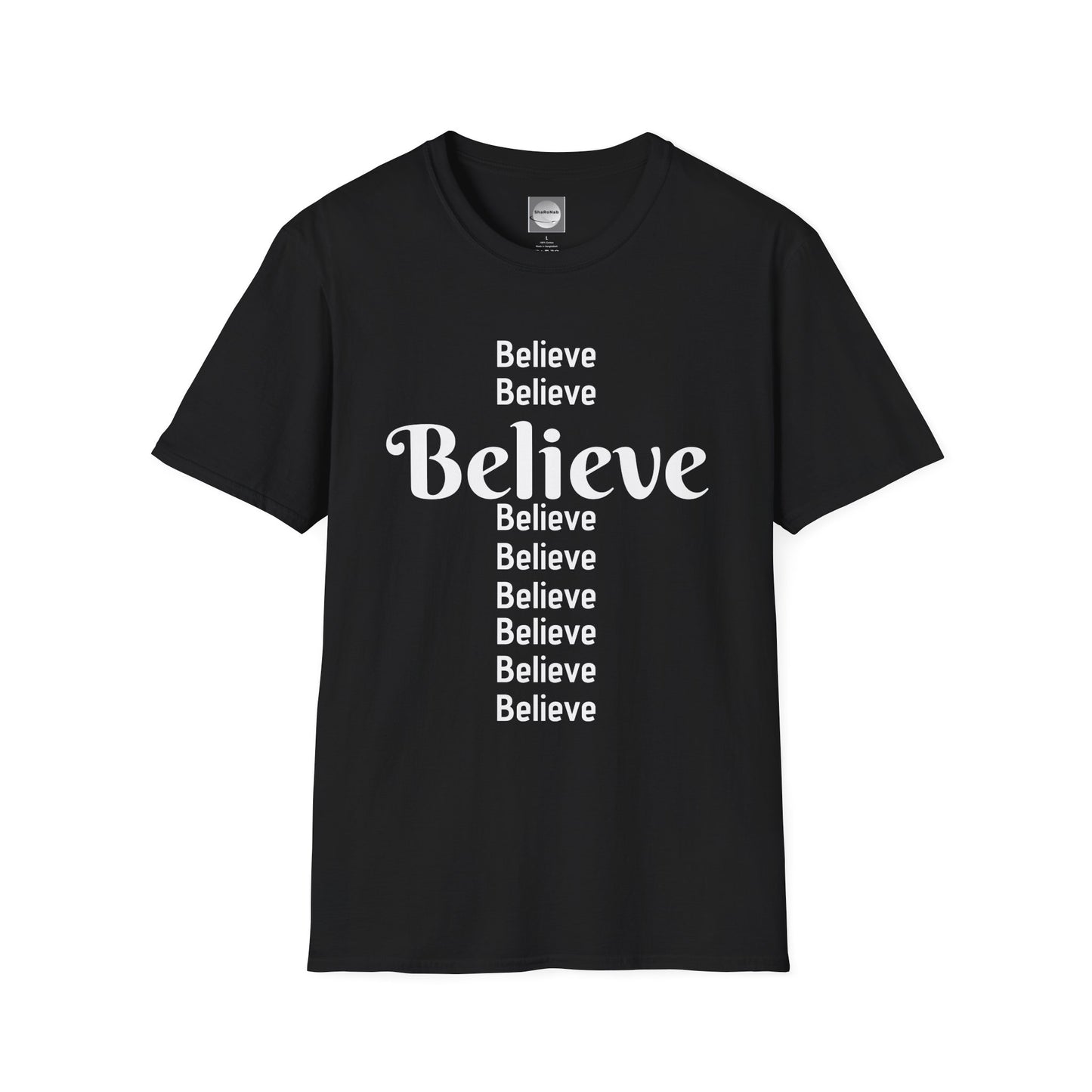 Inspirational Unisex Softstyle T-Shirt - "Believe" Design, Motivational Gift, Casual Wear, Positive Vibes, Everyday Comfort