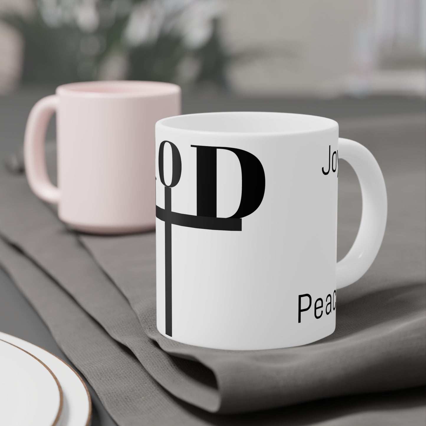 Inspirational Ceramic Mug - "God" with Hope & Love Designs – Perfect Gift for Faith & Encouragement