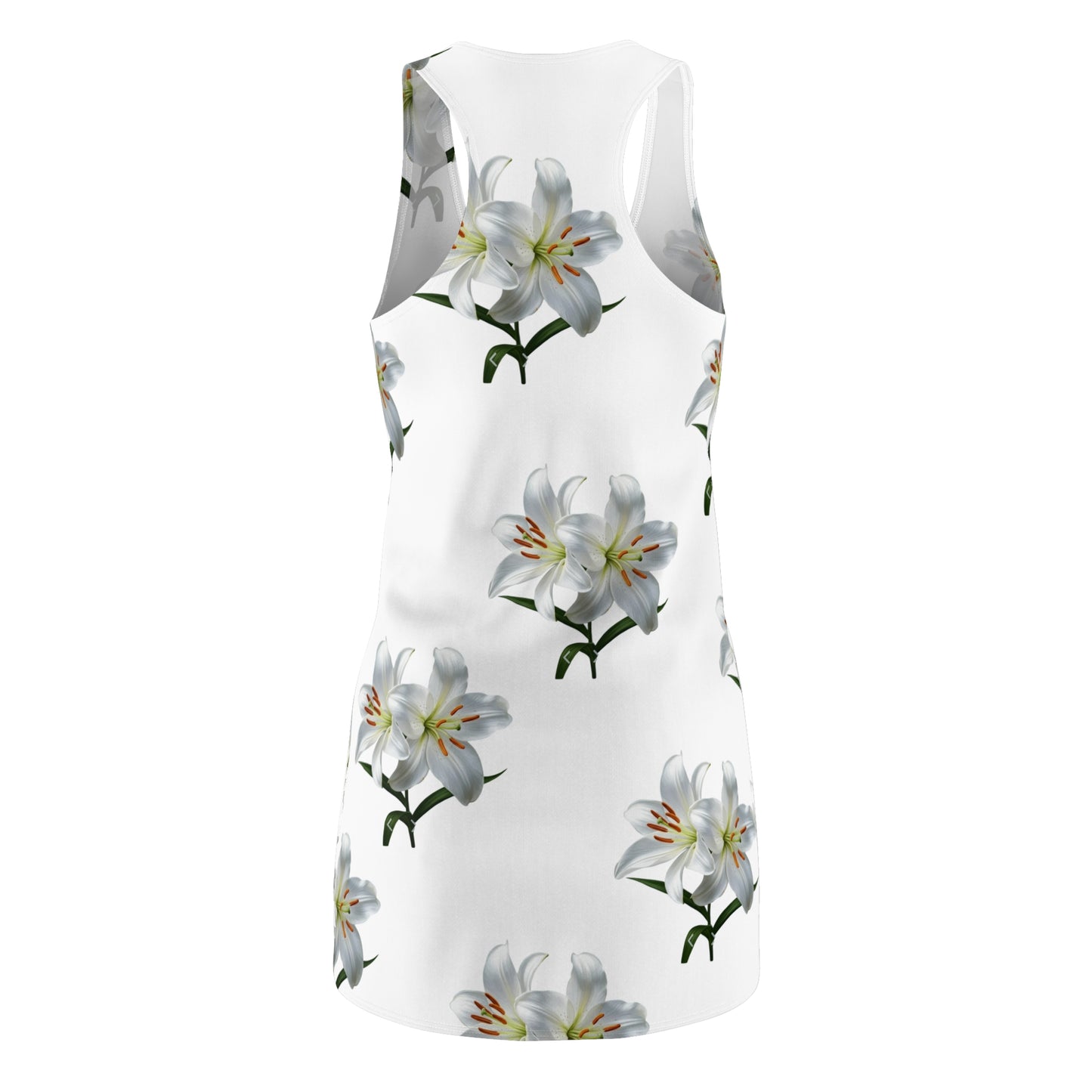 Women's Cut & Sew Racerback Dress (AOP) Perfect for any event on a warm day, stylish, sleek, comfortable Floral, Lilly design