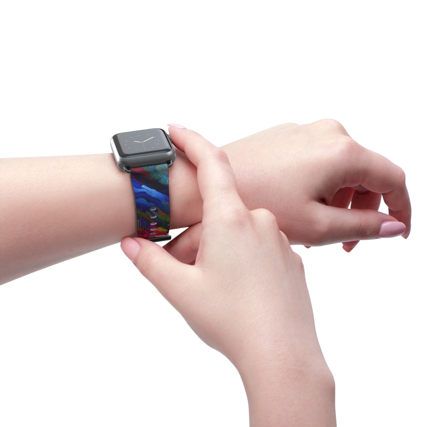 Vibrant Art Watch Band, Colorful Adjustable Strap, Unique Accessory for Any Occasion, Trendy Gift for Him/Her, Stylish Camou Fitness Band