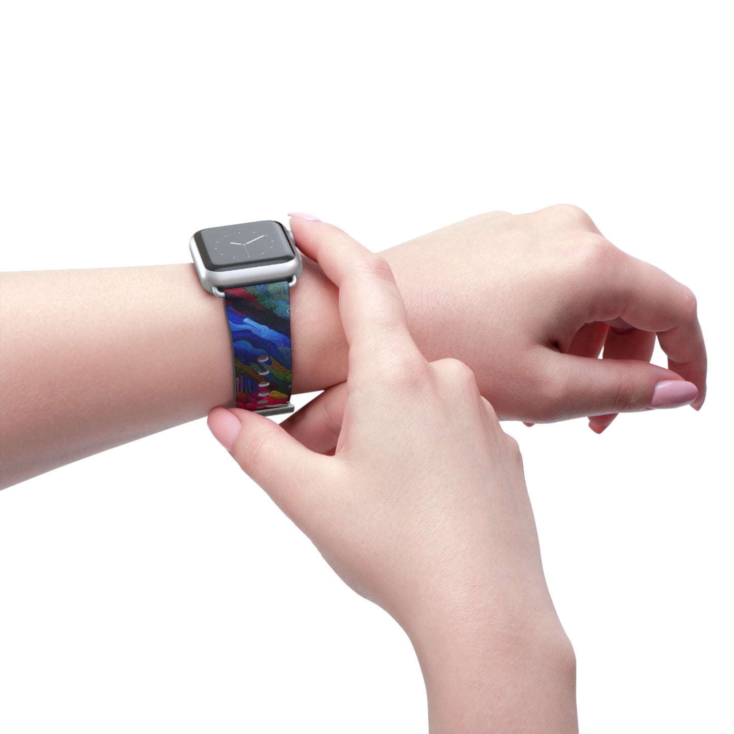 Vibrant Art Watch Band, Colorful Adjustable Strap, Unique Accessory for Any Occasion, Trendy Gift for Him/Her, Stylish Camou Fitness Band