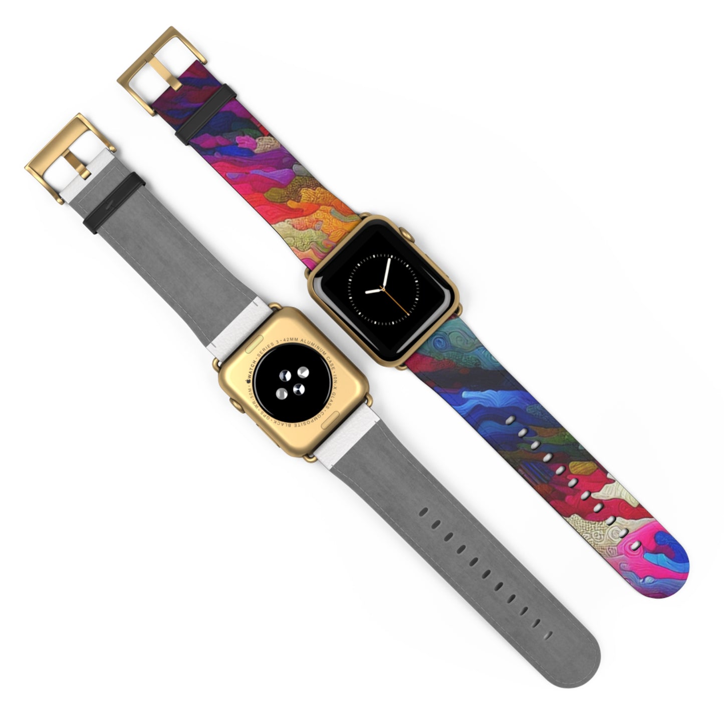 Vibrant Art Watch Band, Colorful Adjustable Strap, Unique Accessory for Any Occasion, Trendy Gift for Him/Her, Stylish Camou Fitness Band