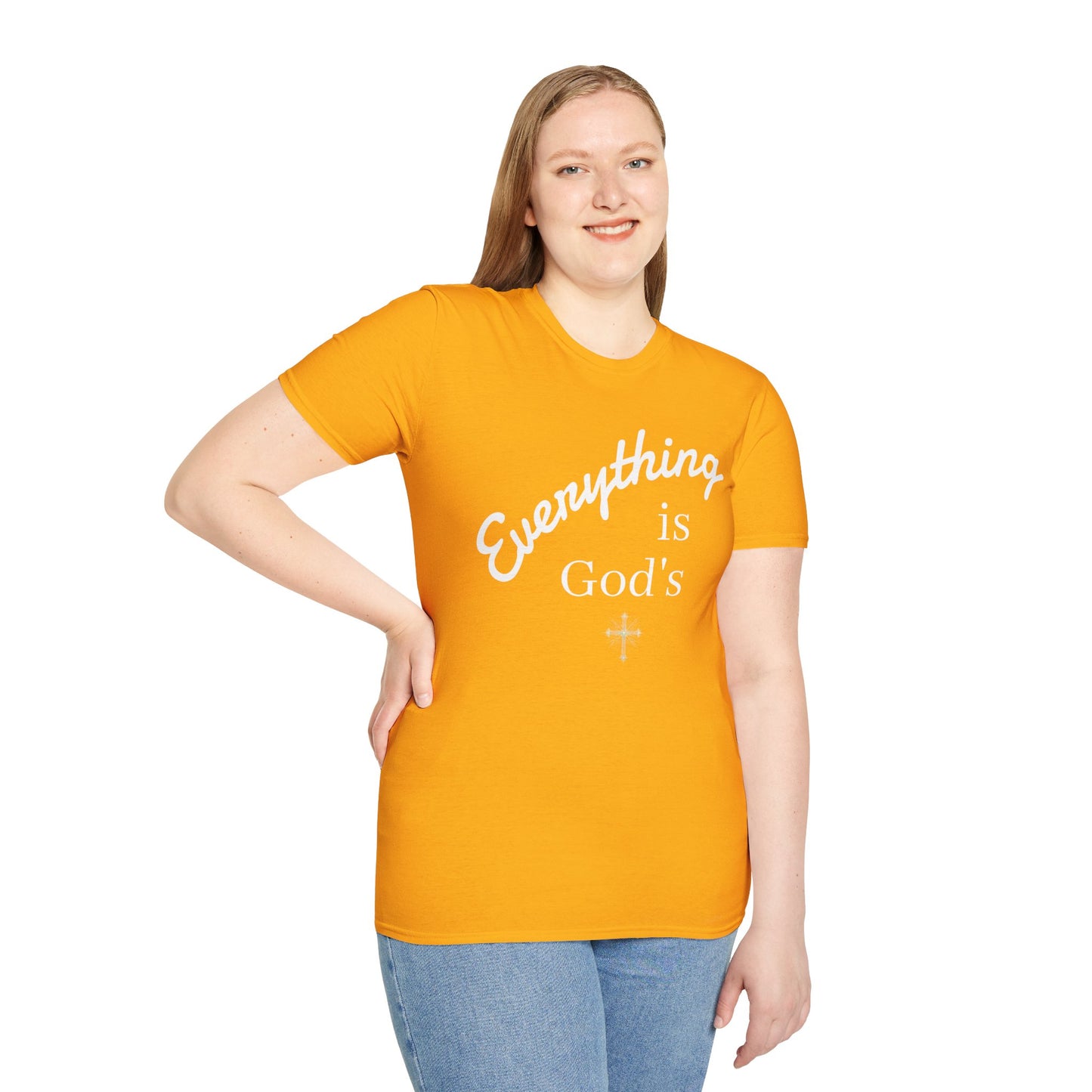 Unisex Softstyle T-Shirt - 'Everything is God's' Inspirational Tee