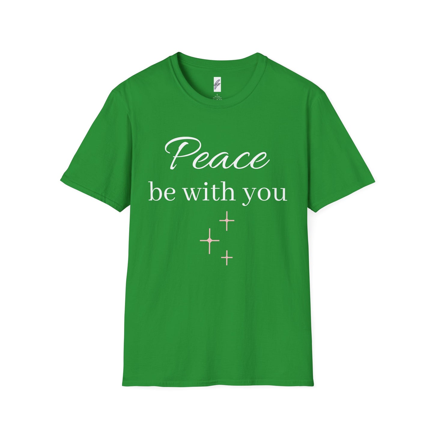 Inspirational Unisex Softstyle T-Shirt: 'May His Peace Be With You Always', Jesus tshirt