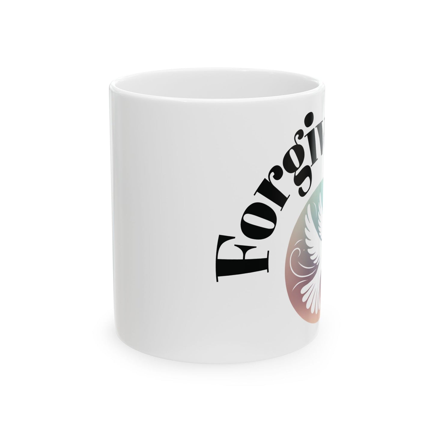 Inspirational Ceramic Mug - 11oz/15oz - Forgive as He forgives us Holy reminder, Great gift for believers and Faith lovers