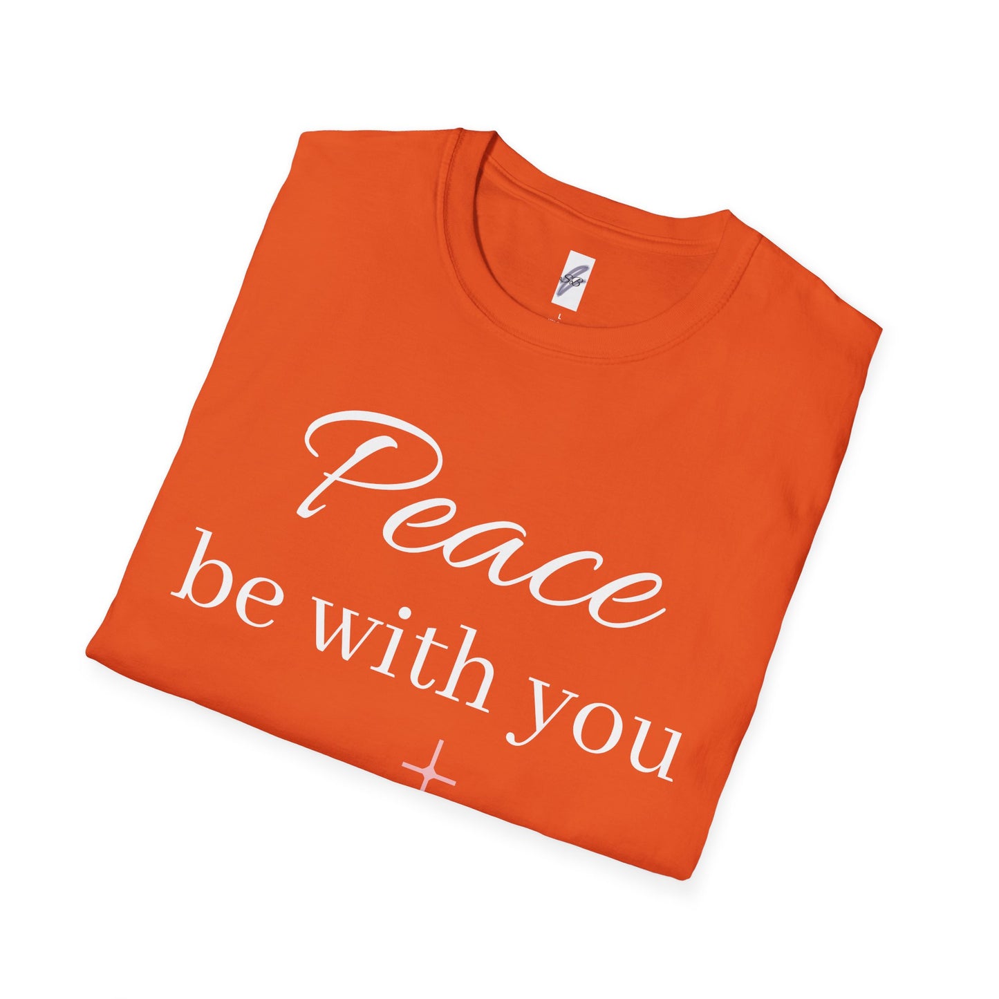 Inspirational Unisex Softstyle T-Shirt: 'May His Peace Be With You Always', Jesus tshirt