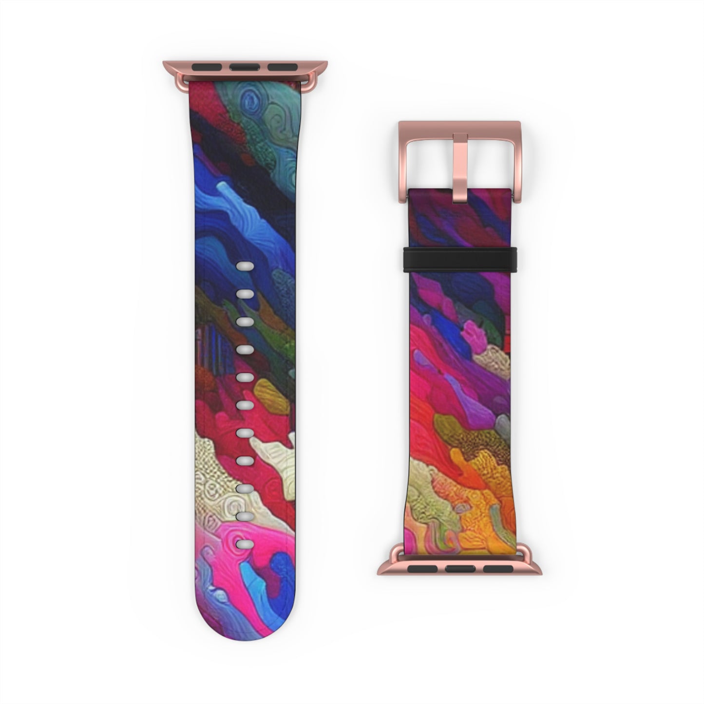 Vibrant Art Watch Band, Colorful Adjustable Strap, Unique Accessory for Any Occasion, Trendy Gift for Him/Her, Stylish Camou Fitness Band