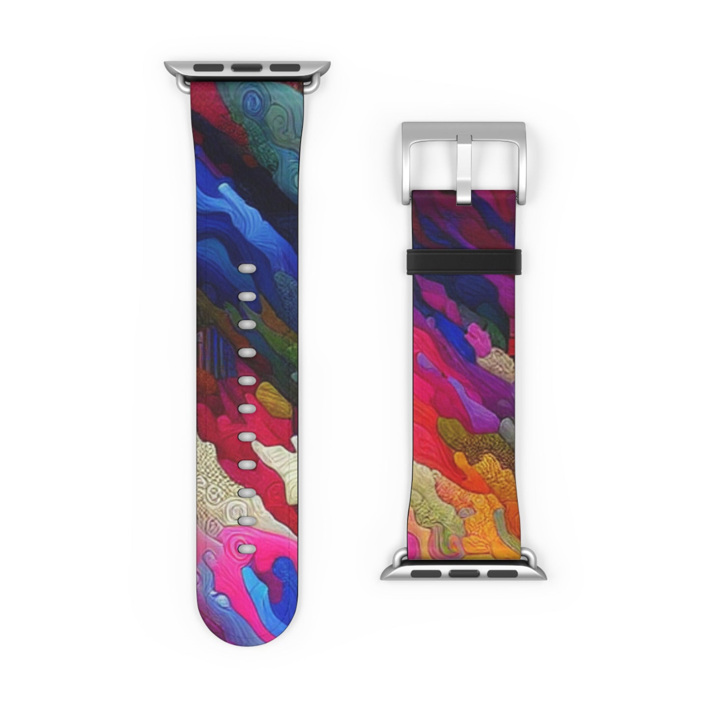 Vibrant Art Watch Band, Colorful Adjustable Strap, Unique Accessory for Any Occasion, Trendy Gift for Him/Her, Stylish Camou Fitness Band