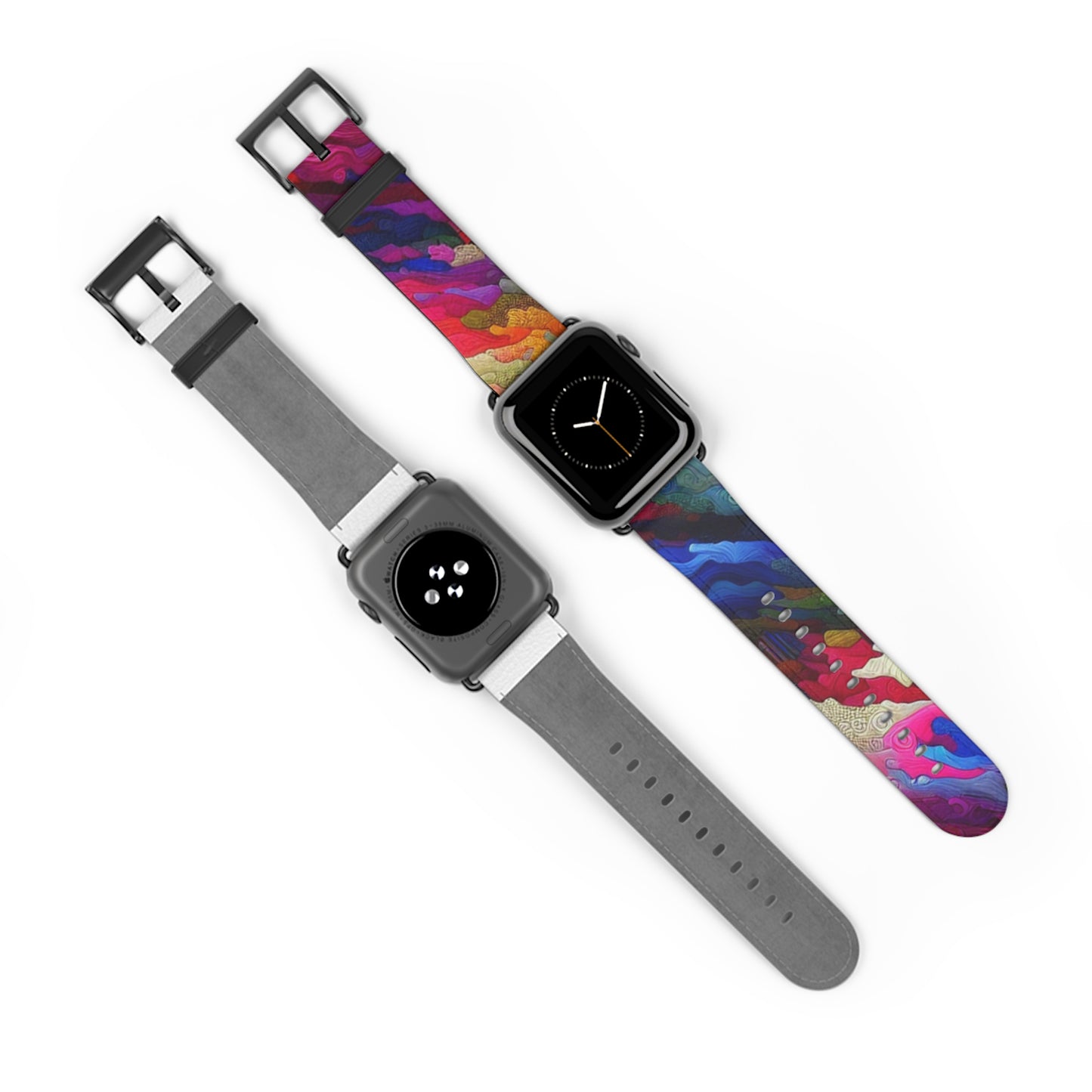 Vibrant Art Watch Band, Colorful Adjustable Strap, Unique Accessory for Any Occasion, Trendy Gift for Him/Her, Stylish Camou Fitness Band