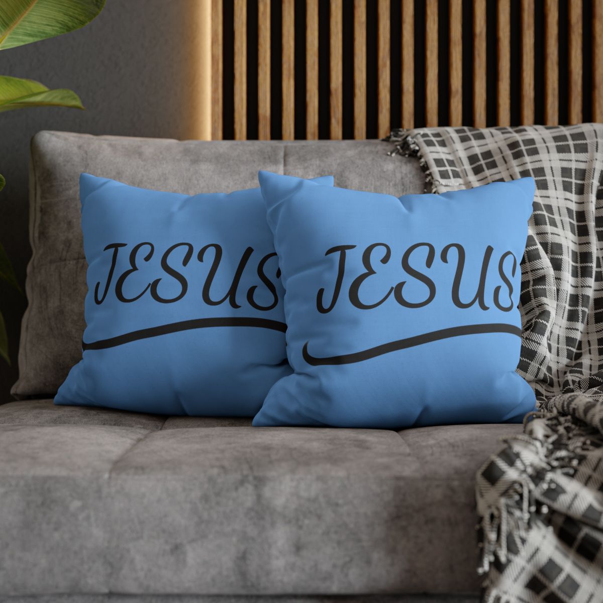 Jesus Quote Decorative Pillow, Christian Home Decor, Faith-Based Gift, Religious Pillows, Inspirational Living Room Cushion 1 size 16"x 16"