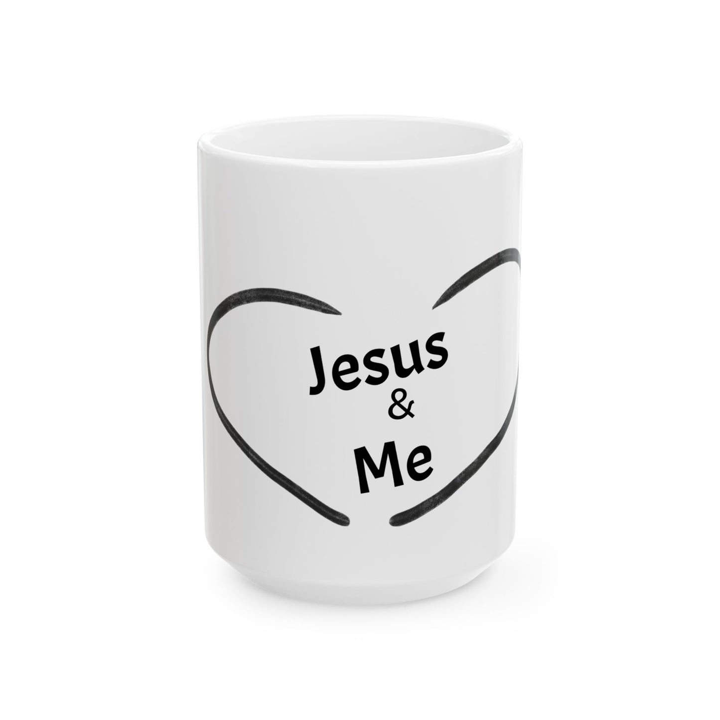 Faith-Inspired Ceramic Mug - Jesus & Me, Inspirational Coffee Cup, Perfect Gift for Believers, Holiday Celebrations, Christian Living