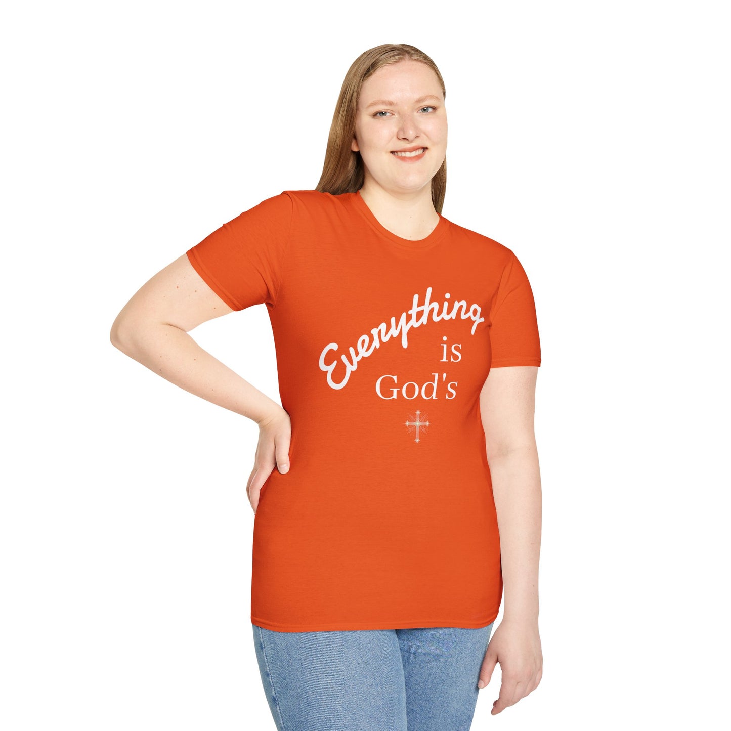 Unisex Softstyle T-Shirt - 'Everything is God's' Inspirational Tee
