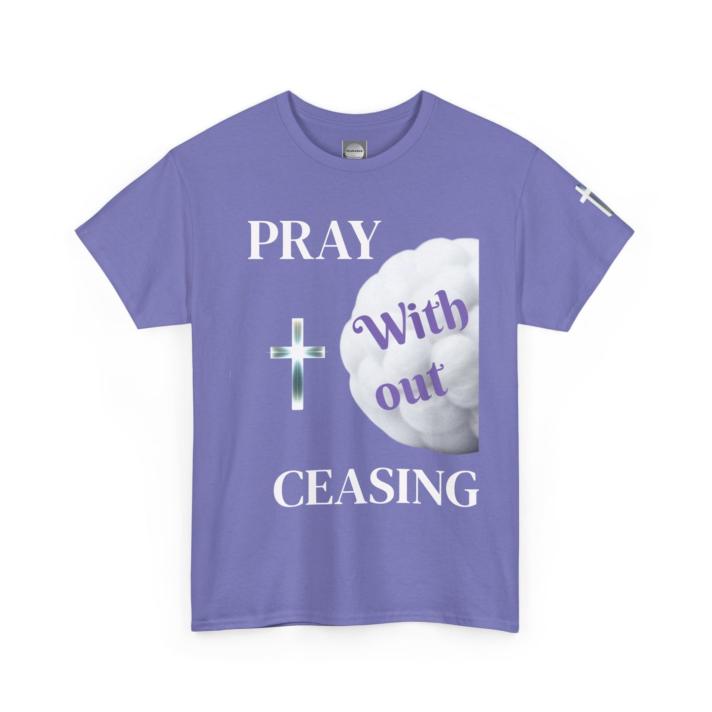 Pray Without Ceasing Unisex Heavy Cotton Tee | Faith-Based Gift, Christian Apparel, Inspirational T-Shirt, Casual Wear, Religious Tee