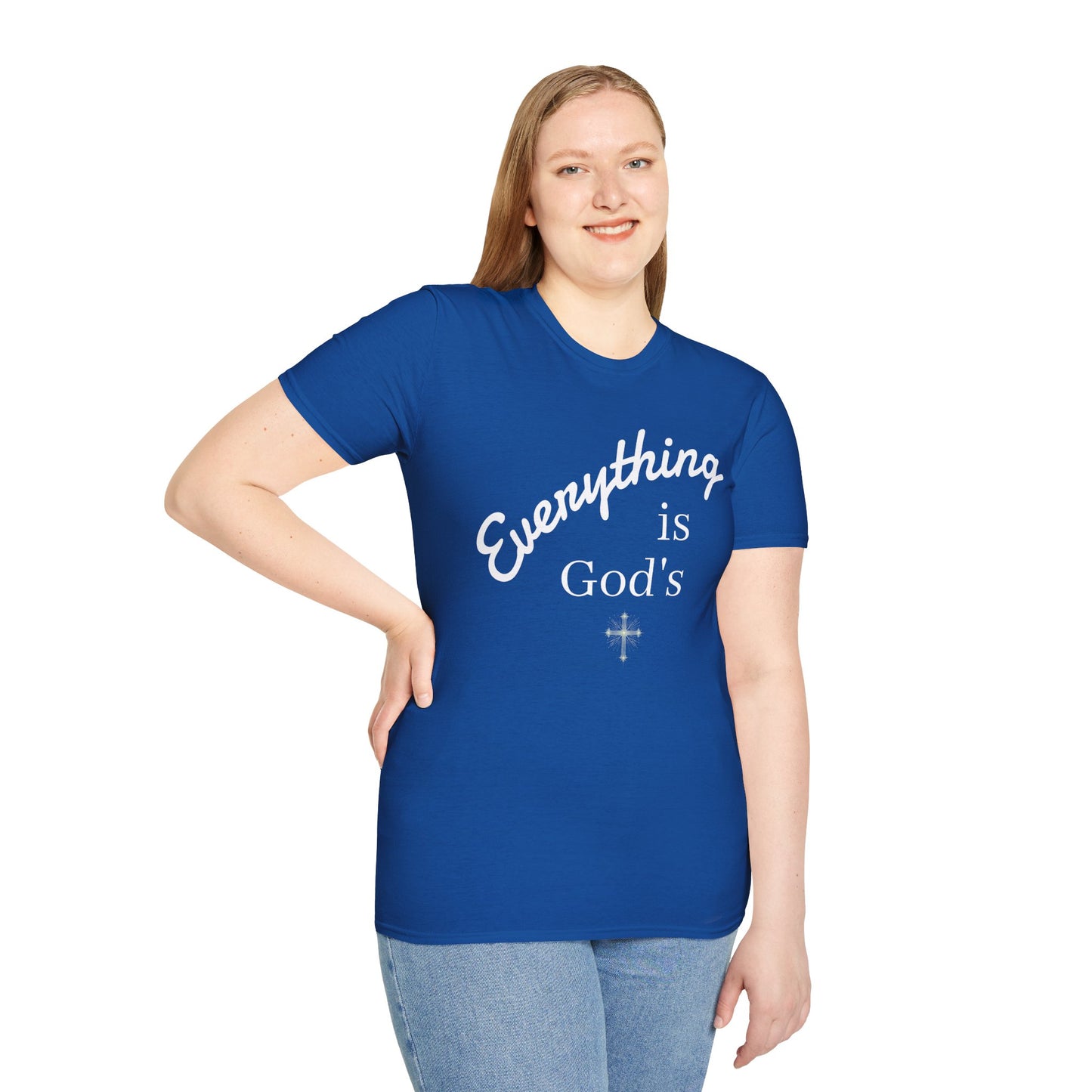 Unisex Softstyle T-Shirt - 'Everything is God's' Inspirational Tee