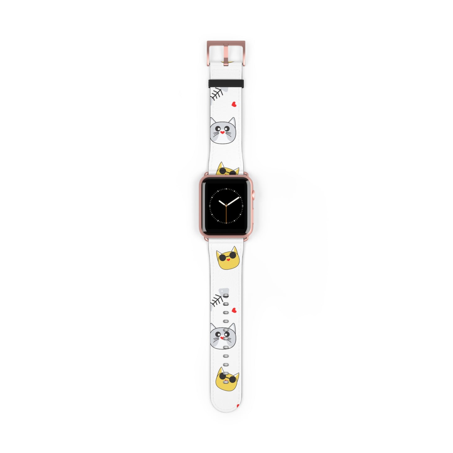 Cute Cat-Themed Watch Band, Kid's Gift, Pet Lover Accessory, Fun Watch Strap, Animal Print Watch Band, Fun Happy Cat Lover band