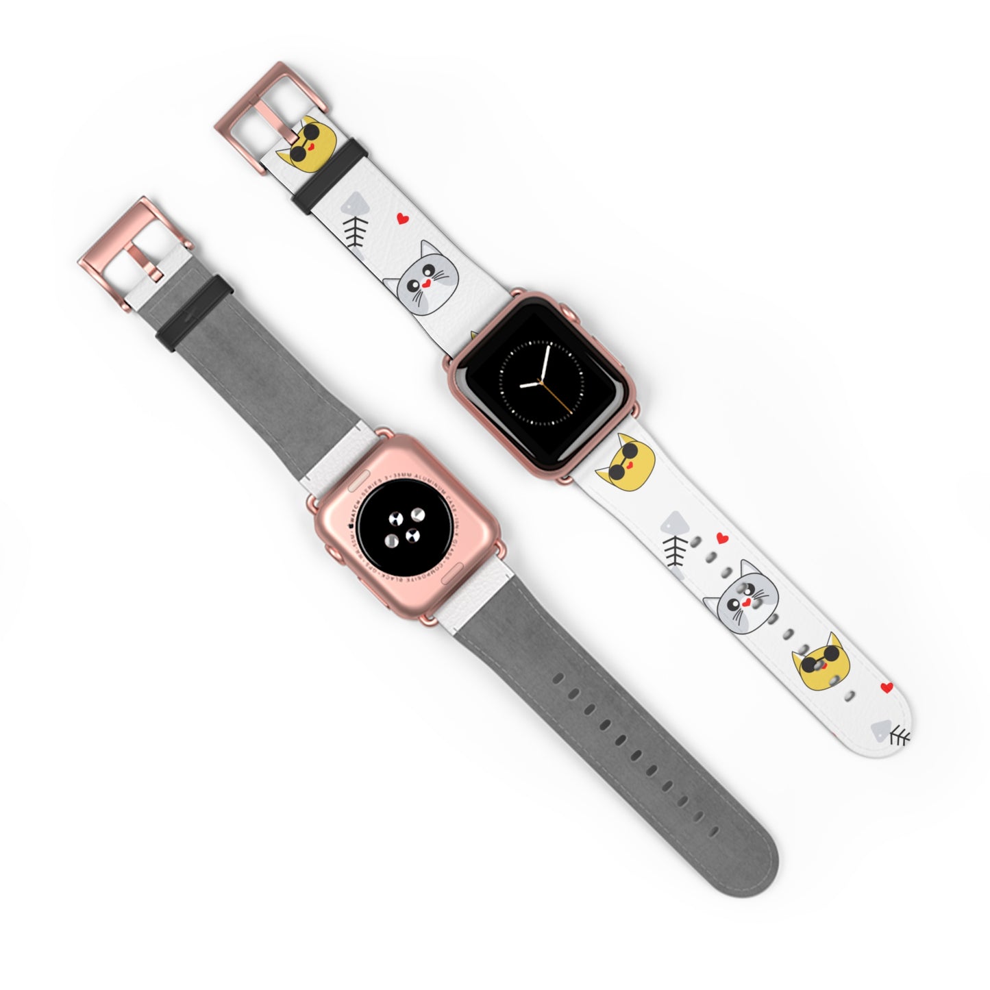 Cute Cat-Themed Watch Band, Kid's Gift, Pet Lover Accessory, Fun Watch Strap, Animal Print Watch Band, Fun Happy Cat Lover band
