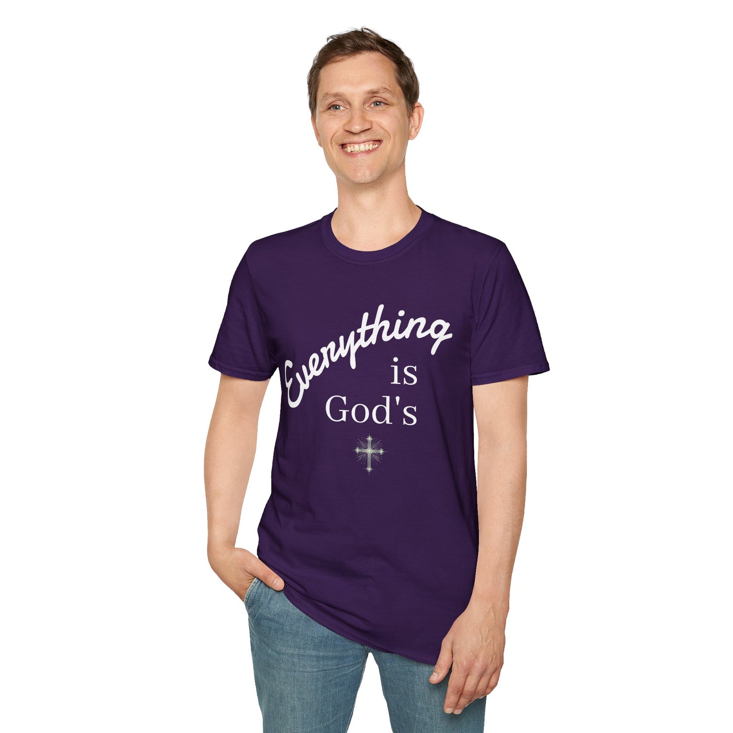 Unisex Softstyle T-Shirt - 'Everything is God's' Inspirational Tee