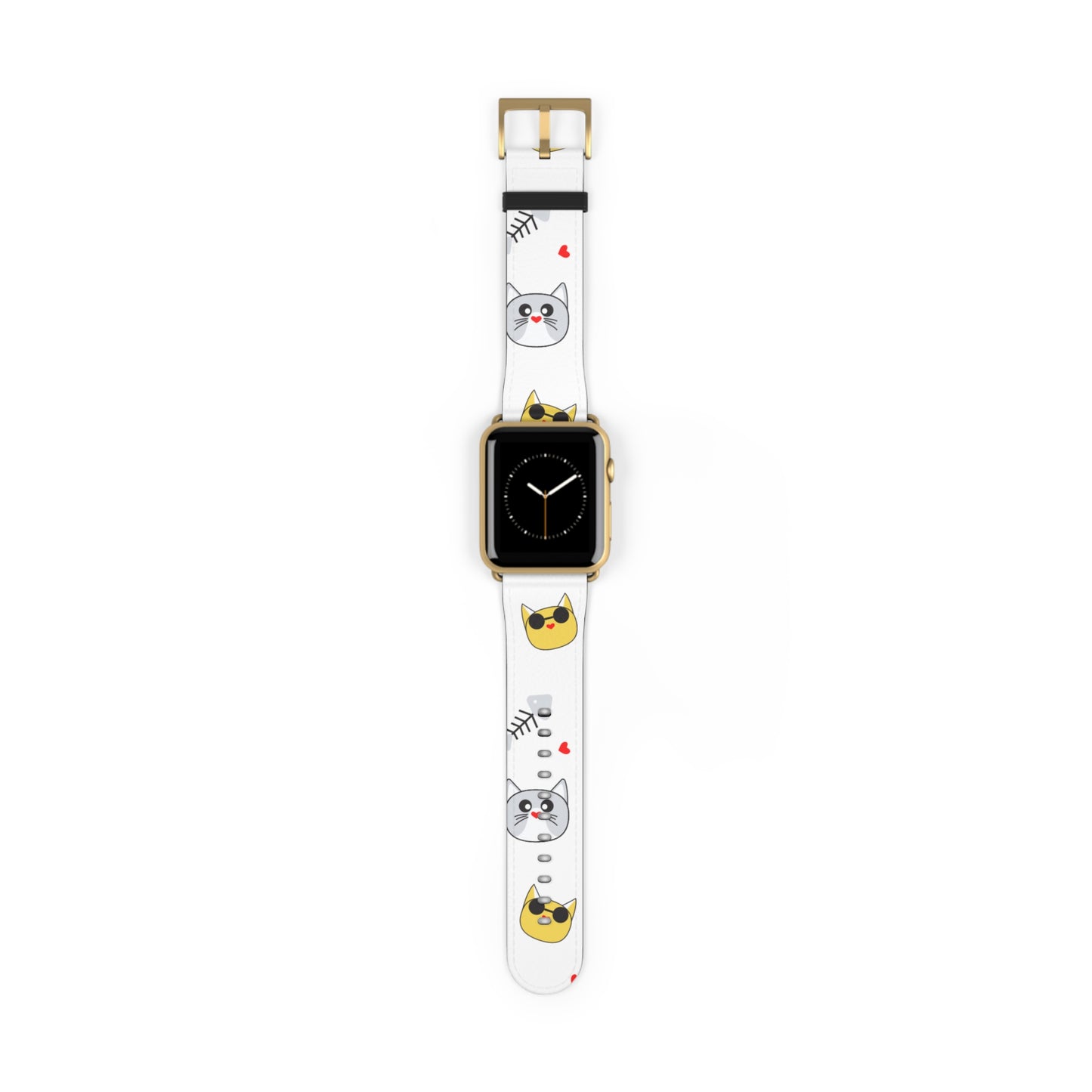 Cute Cat-Themed Watch Band, Kid's Gift, Pet Lover Accessory, Fun Watch Strap, Animal Print Watch Band, Fun Happy Cat Lover band