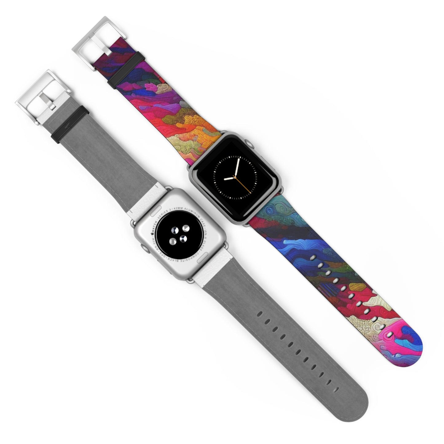 Vibrant Art Watch Band, Colorful Adjustable Strap, Unique Accessory for Any Occasion, Trendy Gift for Him/Her, Stylish Camou Fitness Band