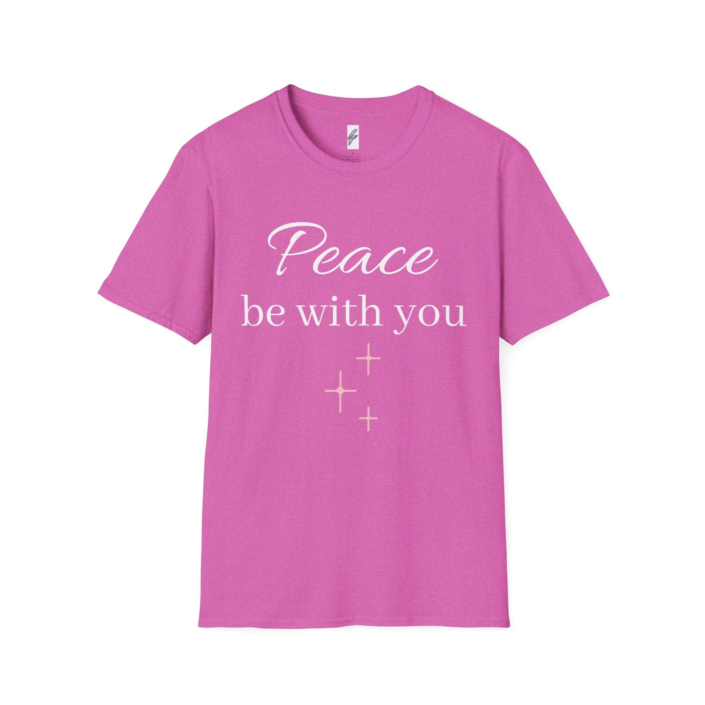 Inspirational Unisex Softstyle T-Shirt: 'May His Peace Be With You Always', Jesus tshirt