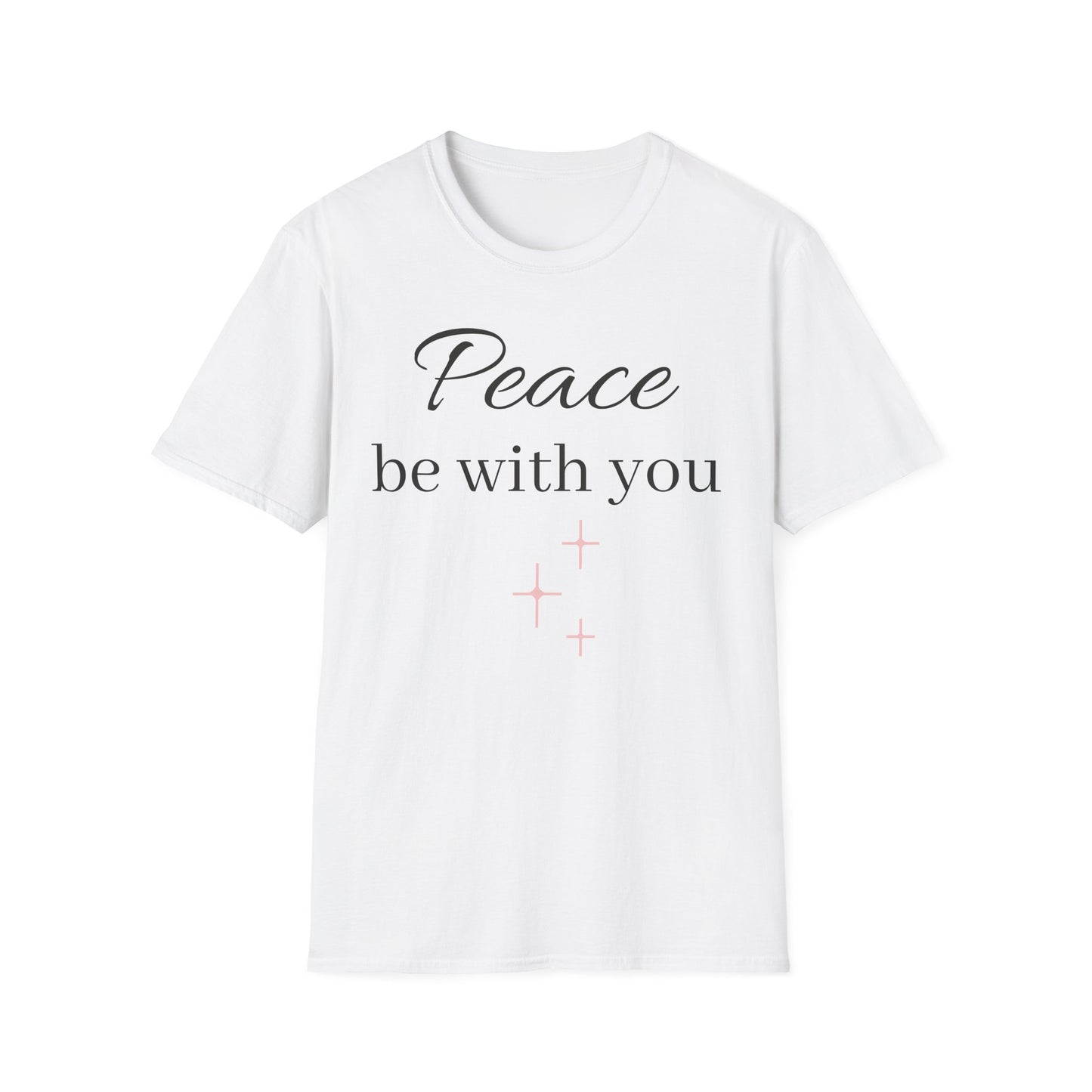 Inspirational Unisex Softstyle T-Shirt: 'May His Peace Be With You Always', Jesus tshirt