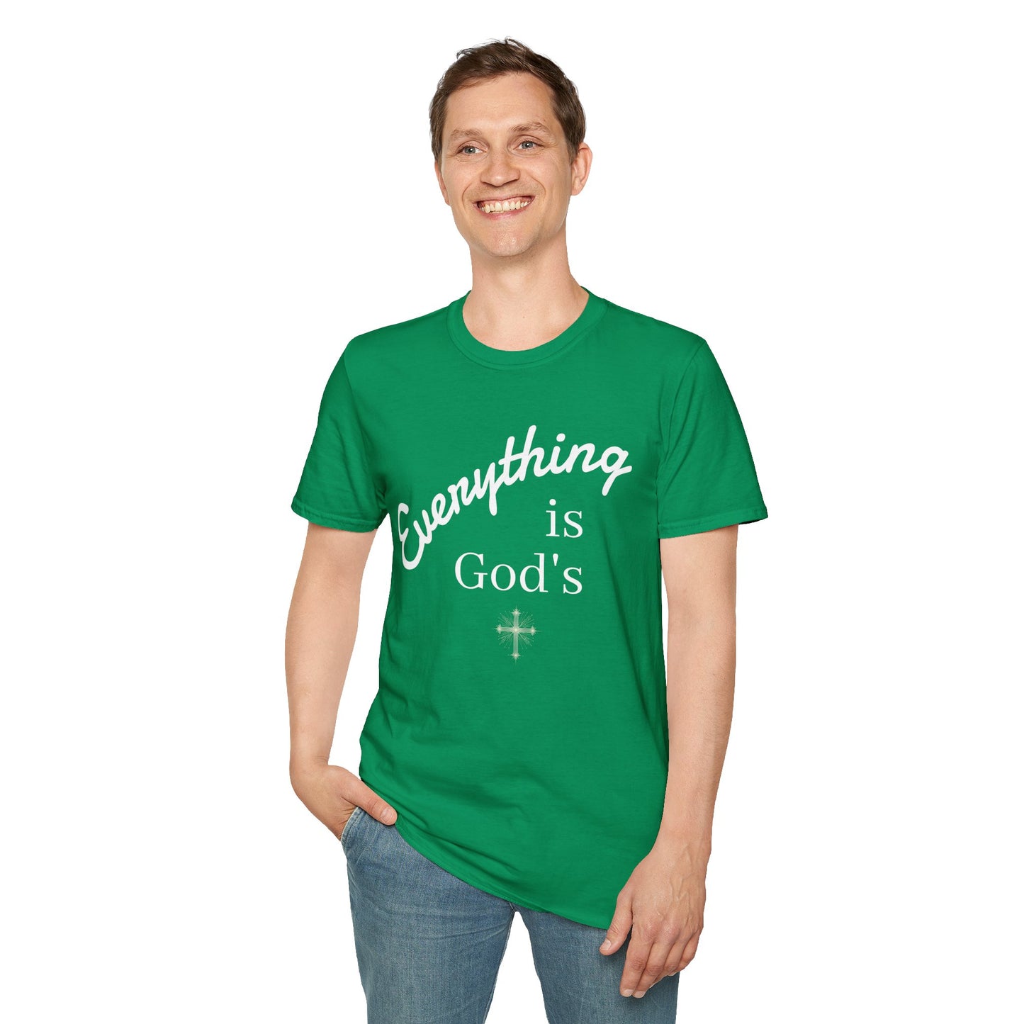 Unisex Softstyle T-Shirt - 'Everything is God's' Inspirational Tee