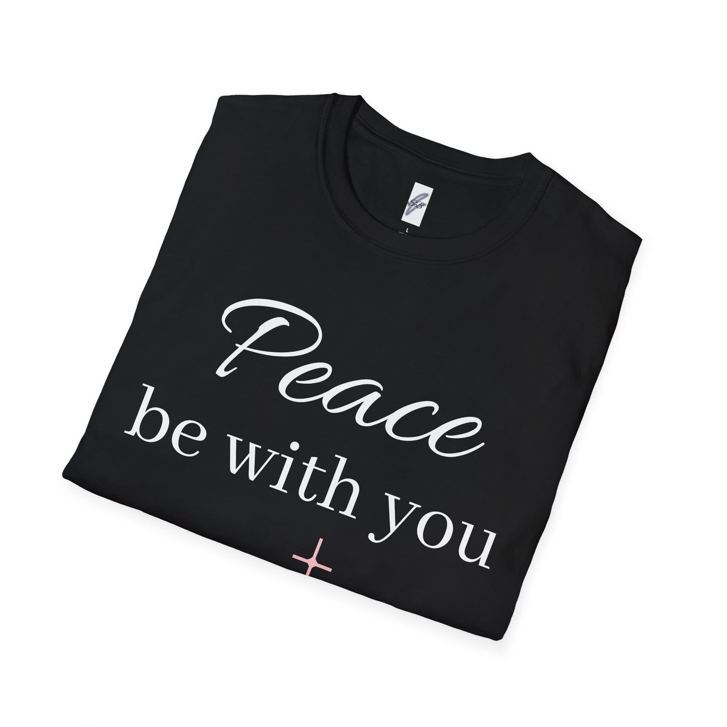 Inspirational Unisex Softstyle T-Shirt: 'May His Peace Be With You Always', Jesus tshirt