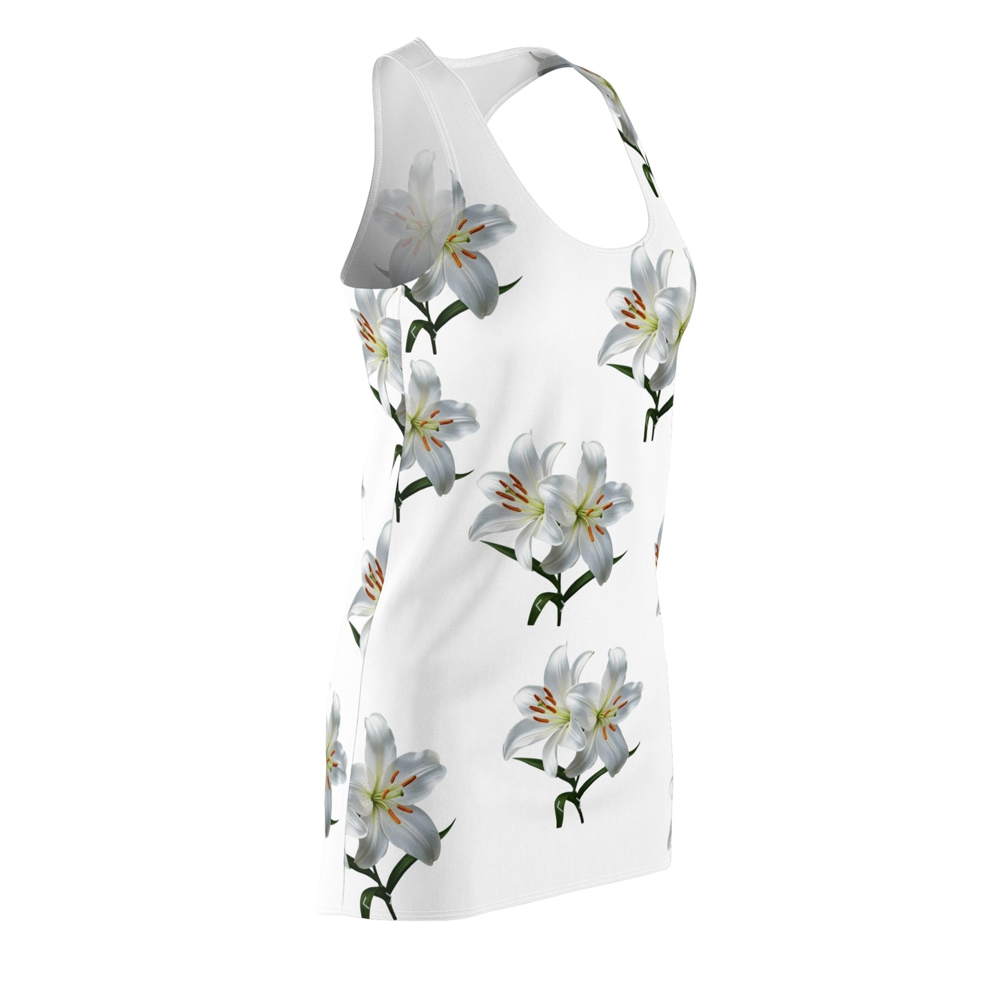 Women's Cut & Sew Racerback Dress (AOP) Perfect for any event on a warm day, stylish, sleek, comfortable Floral, Lilly design