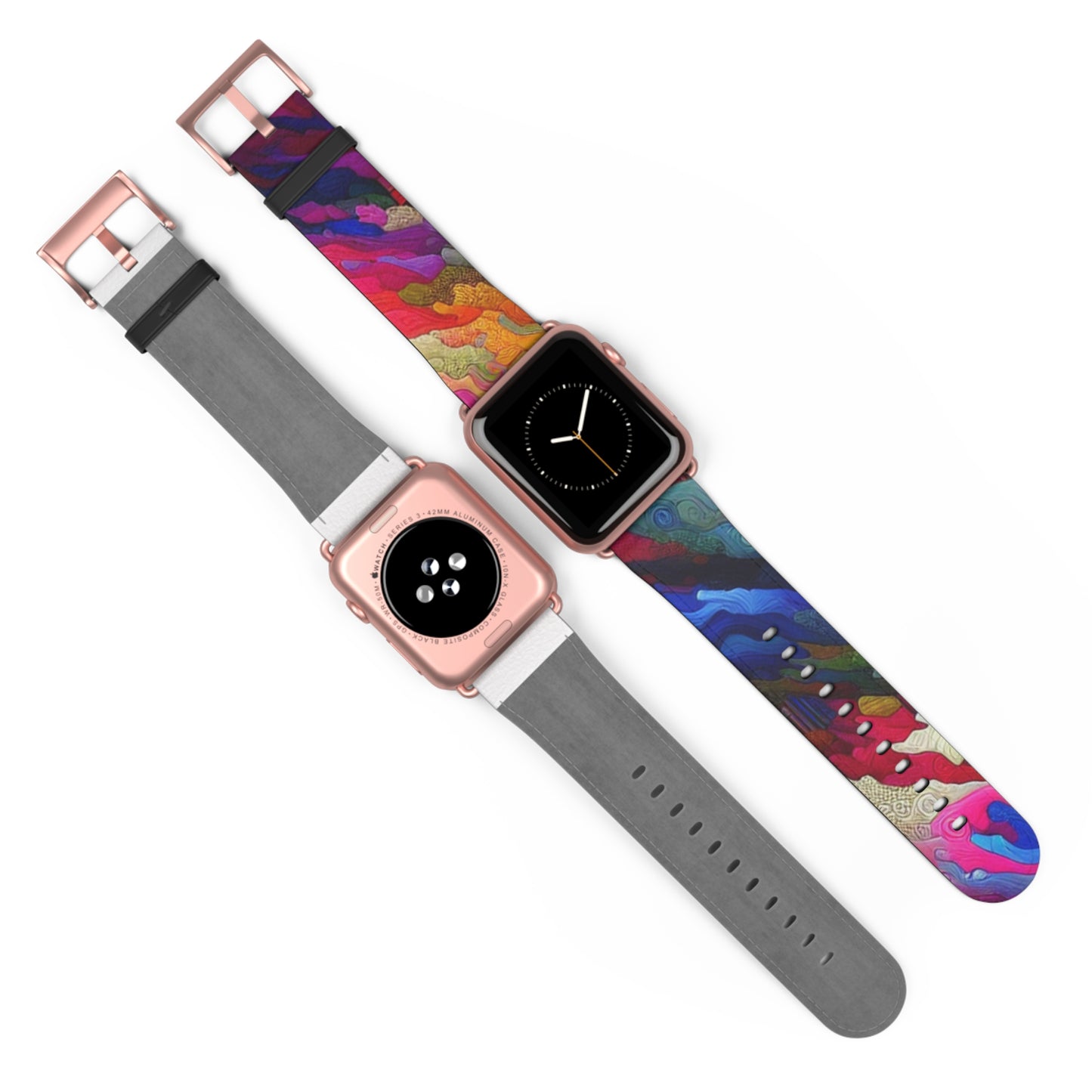Vibrant Art Watch Band, Colorful Adjustable Strap, Unique Accessory for Any Occasion, Trendy Gift for Him/Her, Stylish Camou Fitness Band