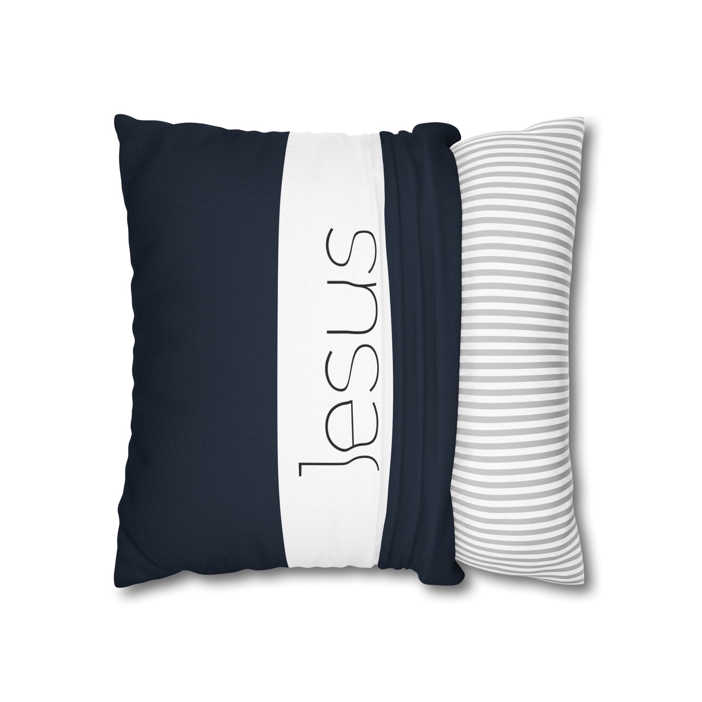 Inspirational Jesus Square Pillowcase - Modern Christian Decor, Christian comfort Decor