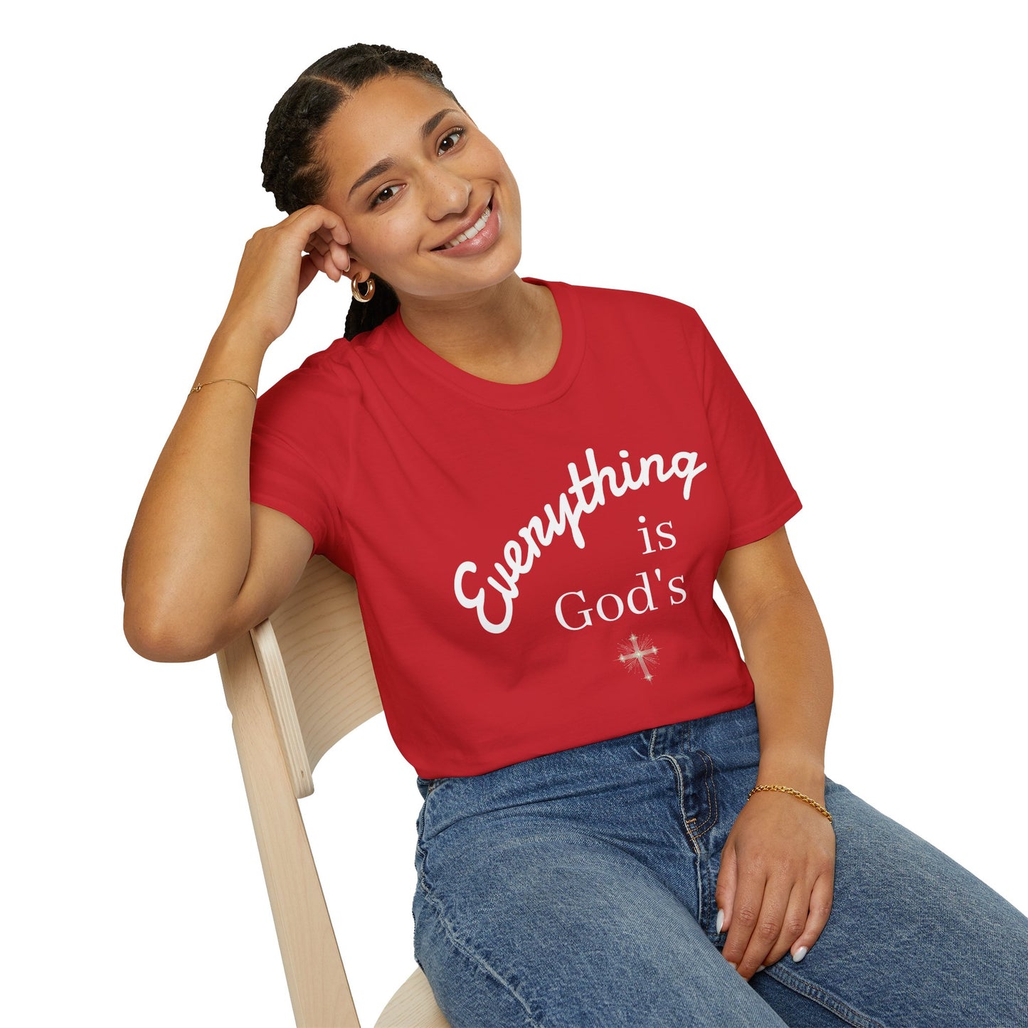 Unisex Softstyle T-Shirt - 'Everything is God's' Inspirational Tee