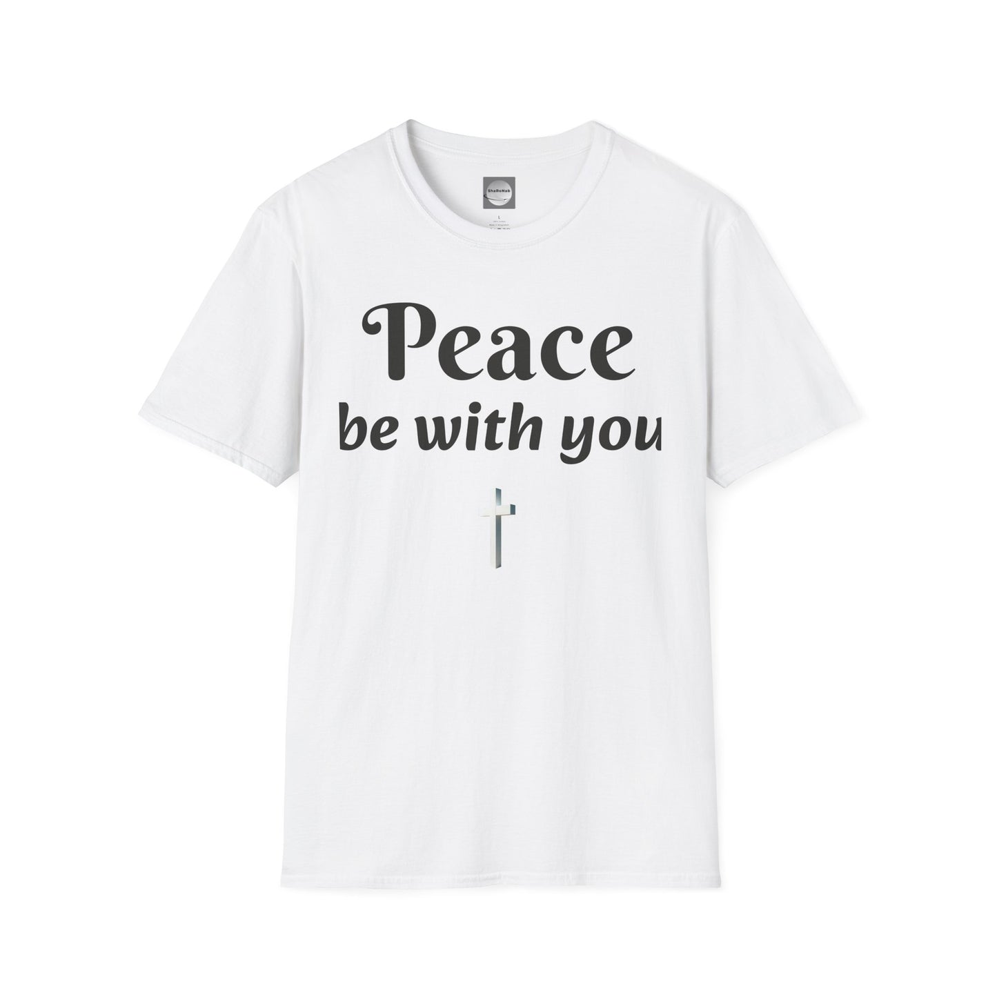 Peace Be With You Unisex Softstyle T-Shirt, Comfortable Tee, Relaxed Fit Shirt, Spiritual Gift, Casual Wear for Any Occasion