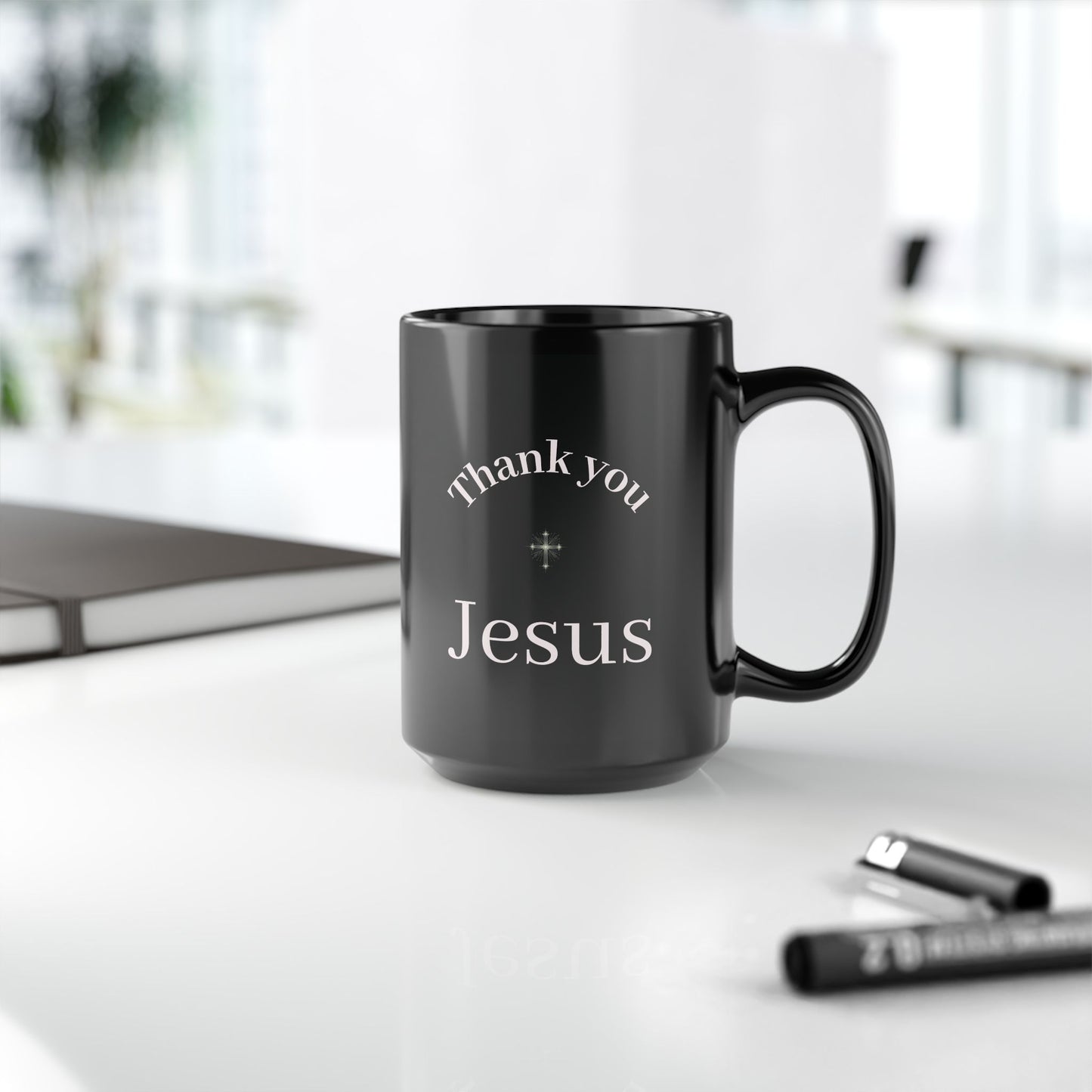 Artistic Black Mug - Unique Modern Design for Coffee Lovers